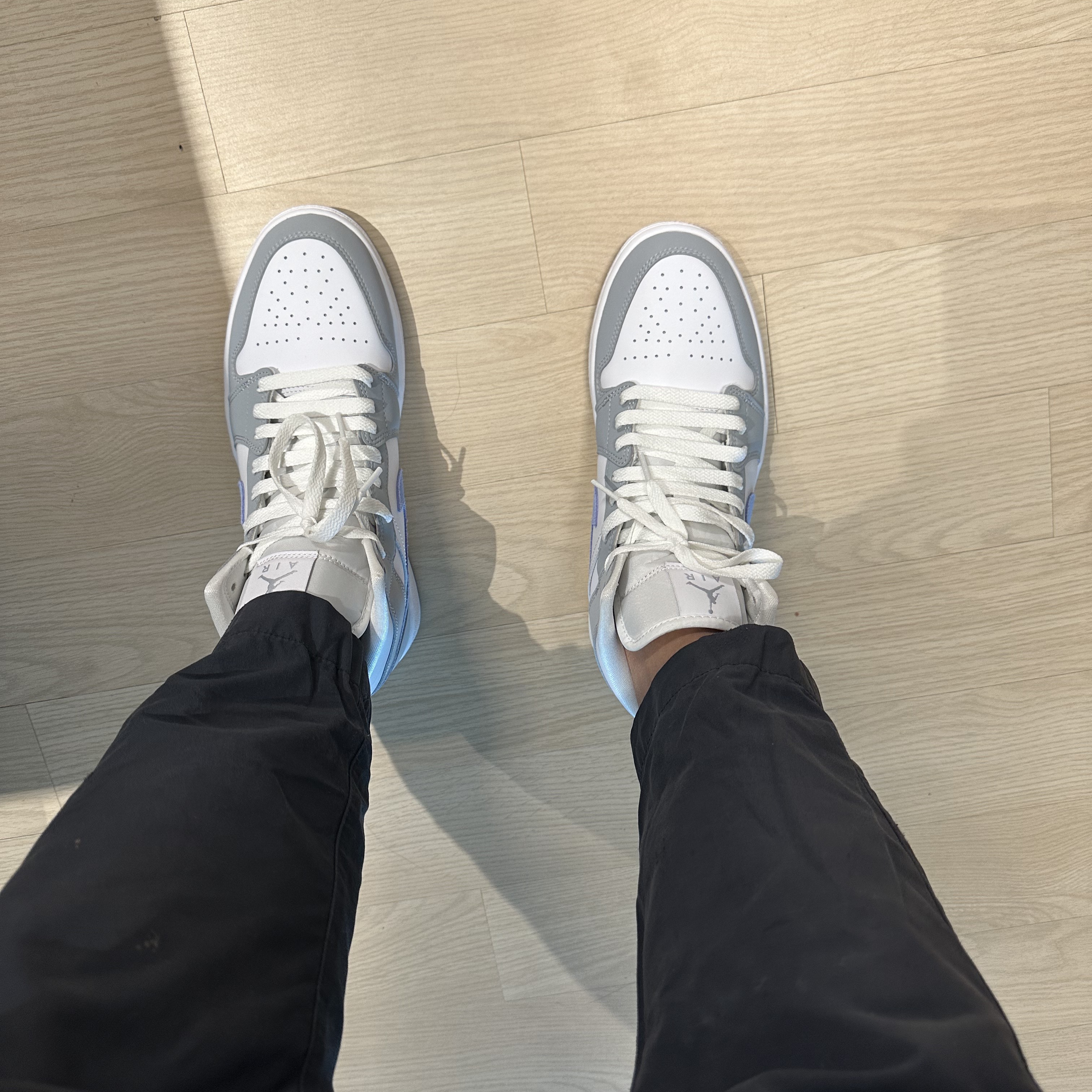 (W) Jordan 1 Mid Wolf Grey 착용 스타일 - 4