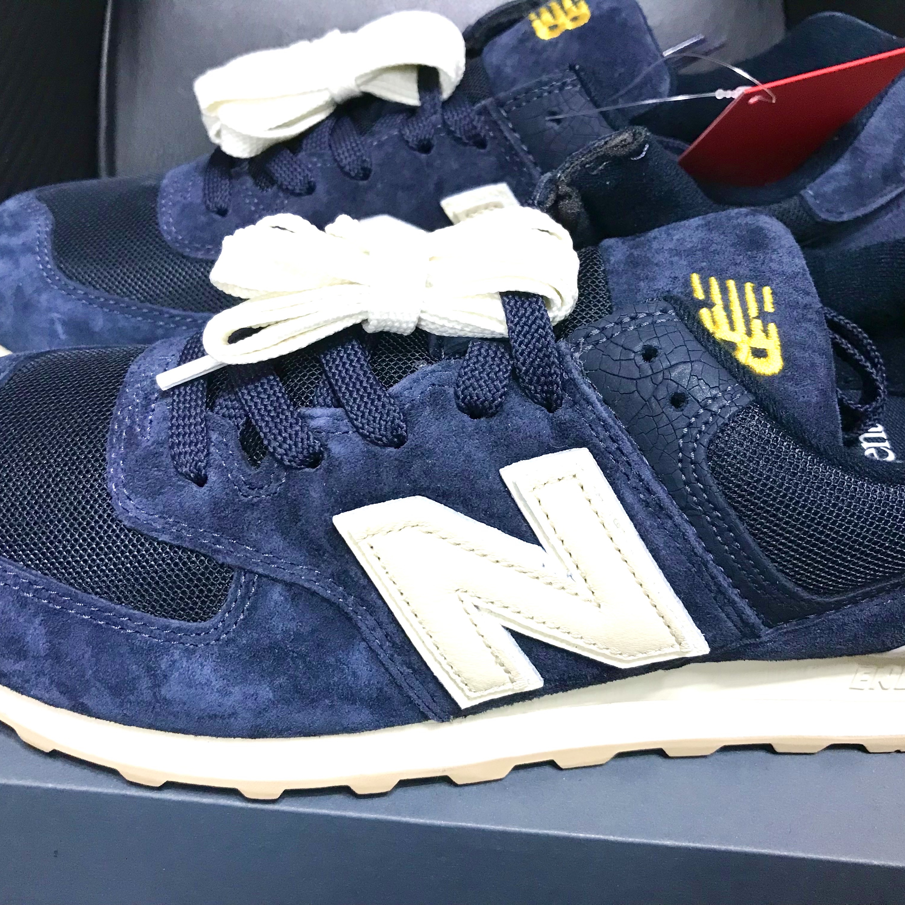 New Balance x Recto 574 Faded Navy Classic 착용 스타일 - 4
