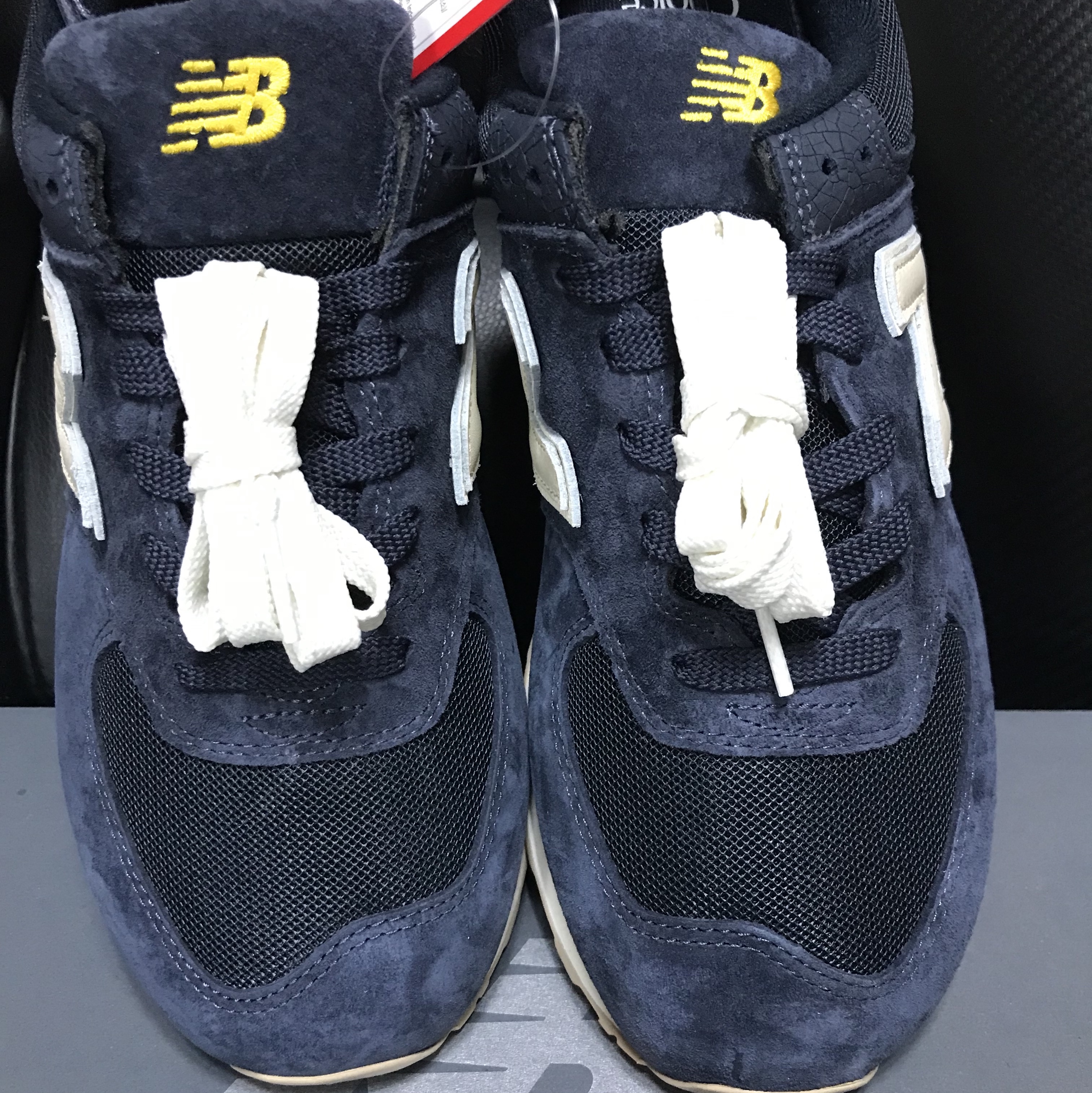 New Balance x Recto 574 Faded Navy Classic 착용 스타일 - 5