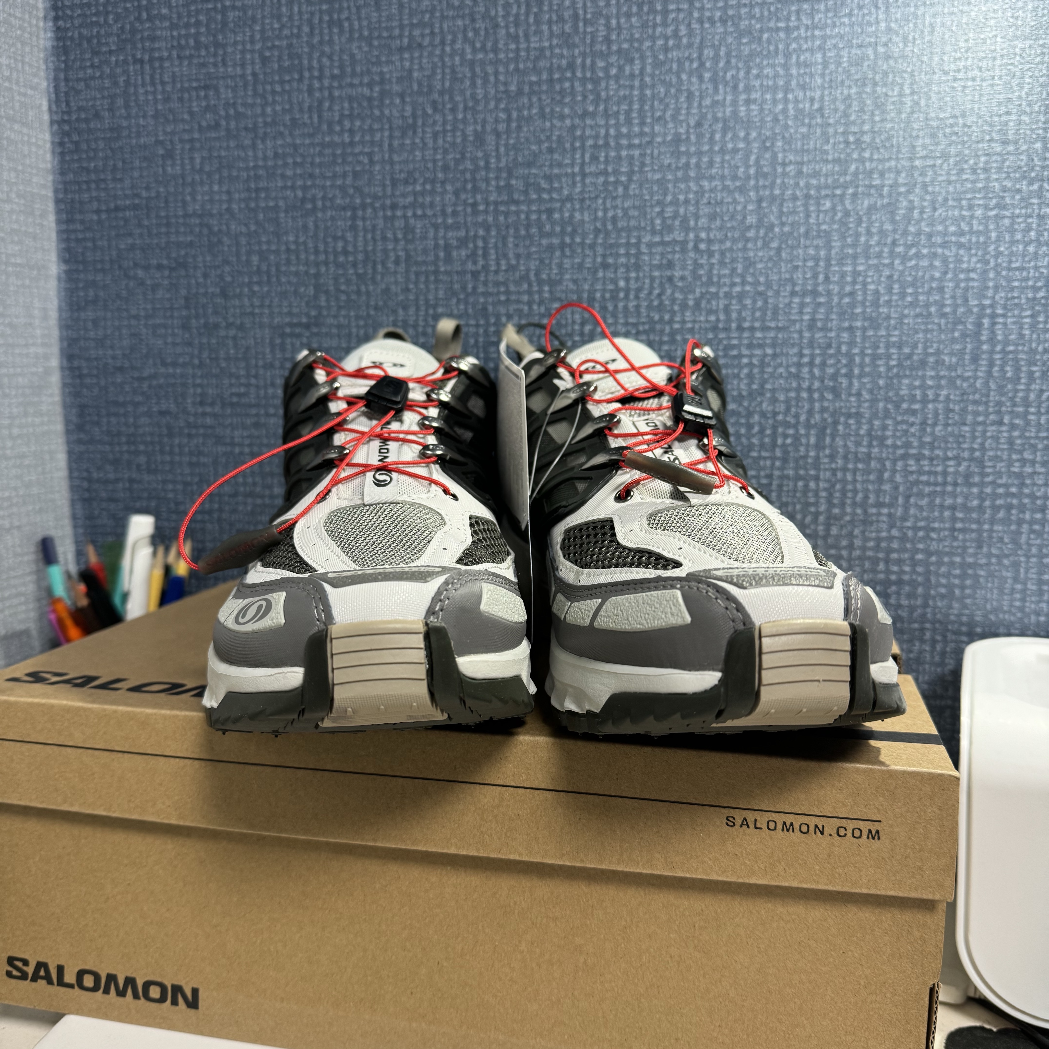 Salomon ACS Pro Beluga Vintage Khaki 착용 스타일 - 3