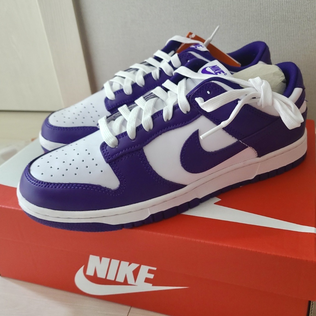 Nike Dunk Low Retro Championship Court Purple 착용 스타일