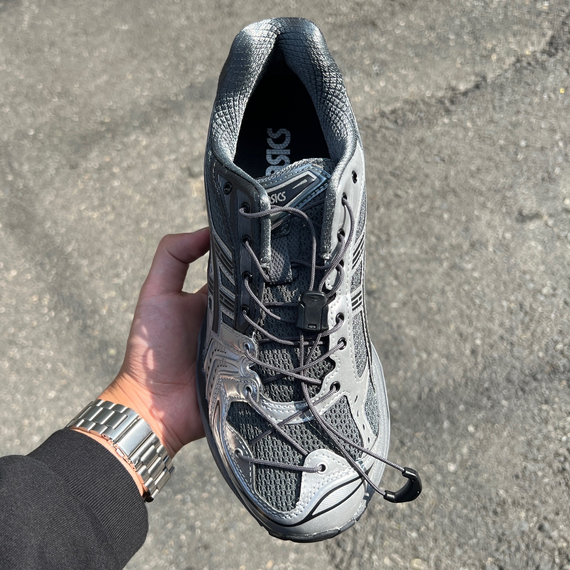 Asics x Unaffected Gel-Kayano 14 Silver Moon 착용 스타일 - 3