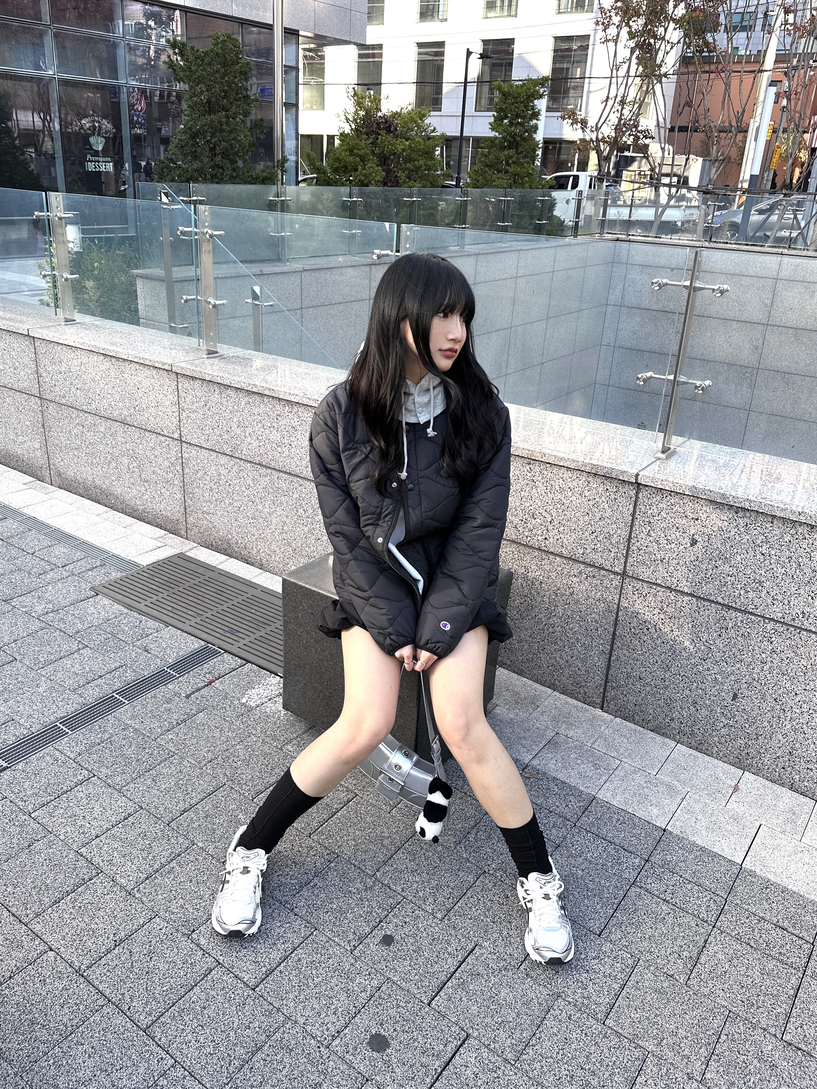 Asics Gel-Kayano 14 Cream Black 착용 스타일 - 1