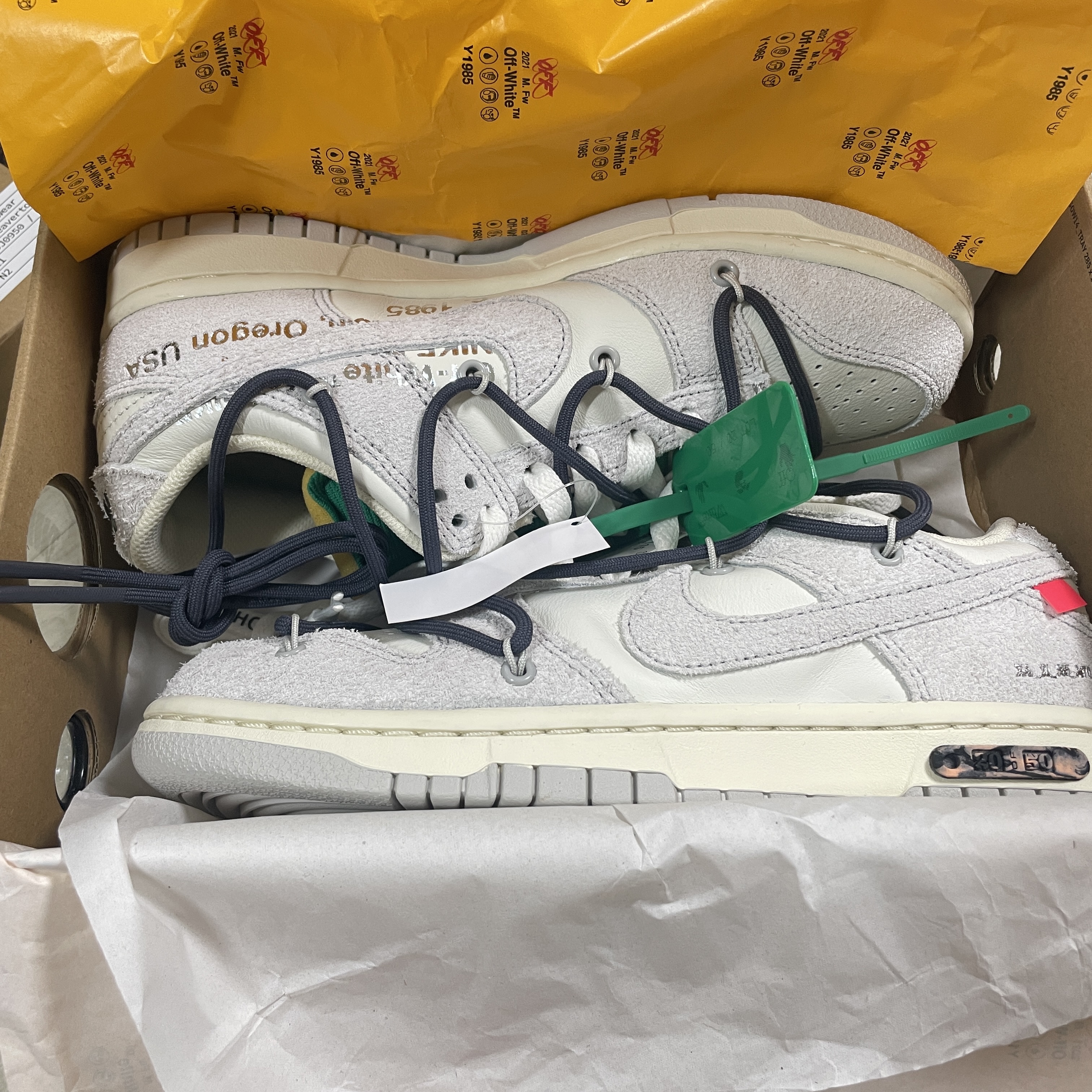 Nike x Off-White Dunk Low The 50 - Lot 20 착용 스타일 - 2