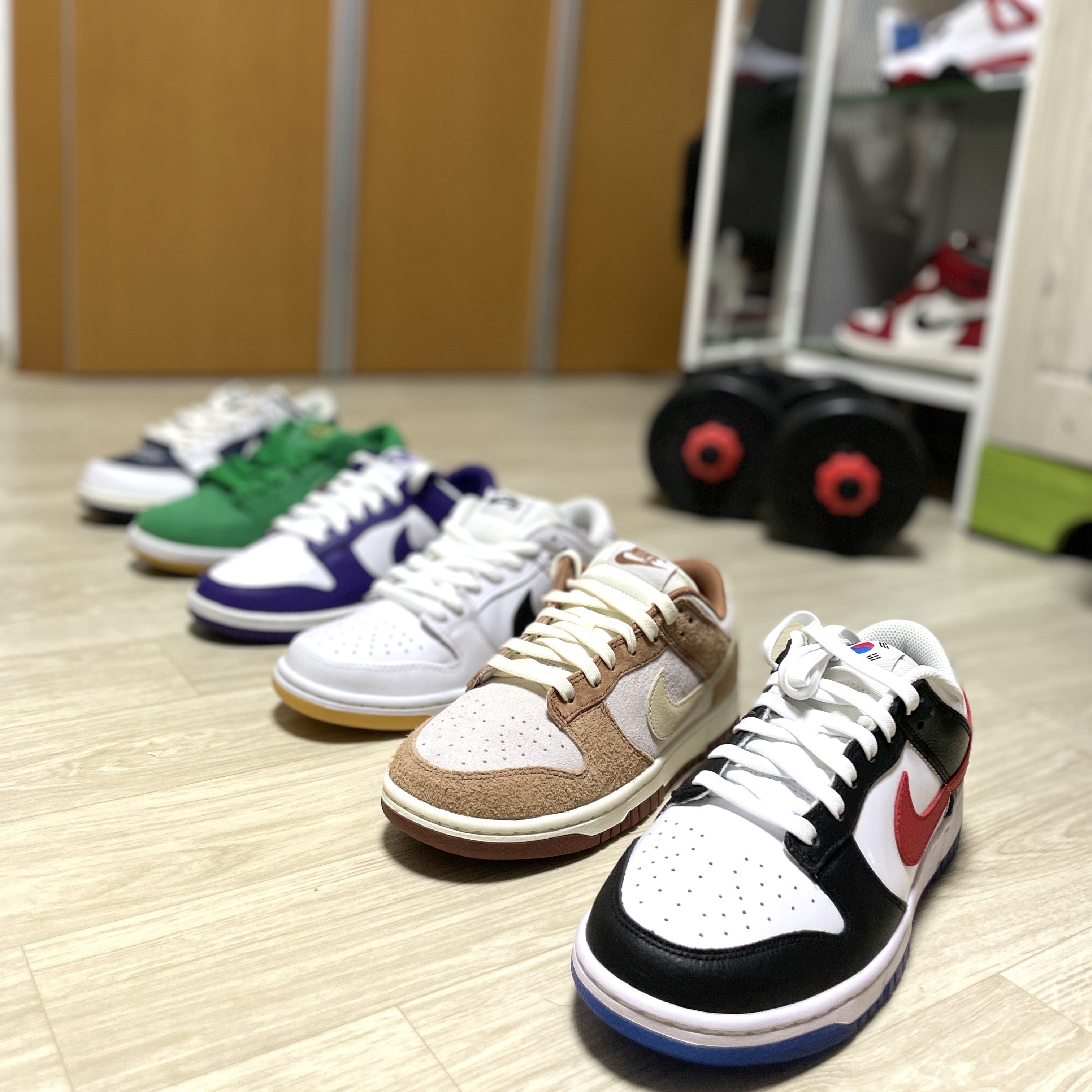 Nike Dunk Low SE Seoul, Nike Dunk Low Pro Premium Medium Curry 착용 스타일 - 1