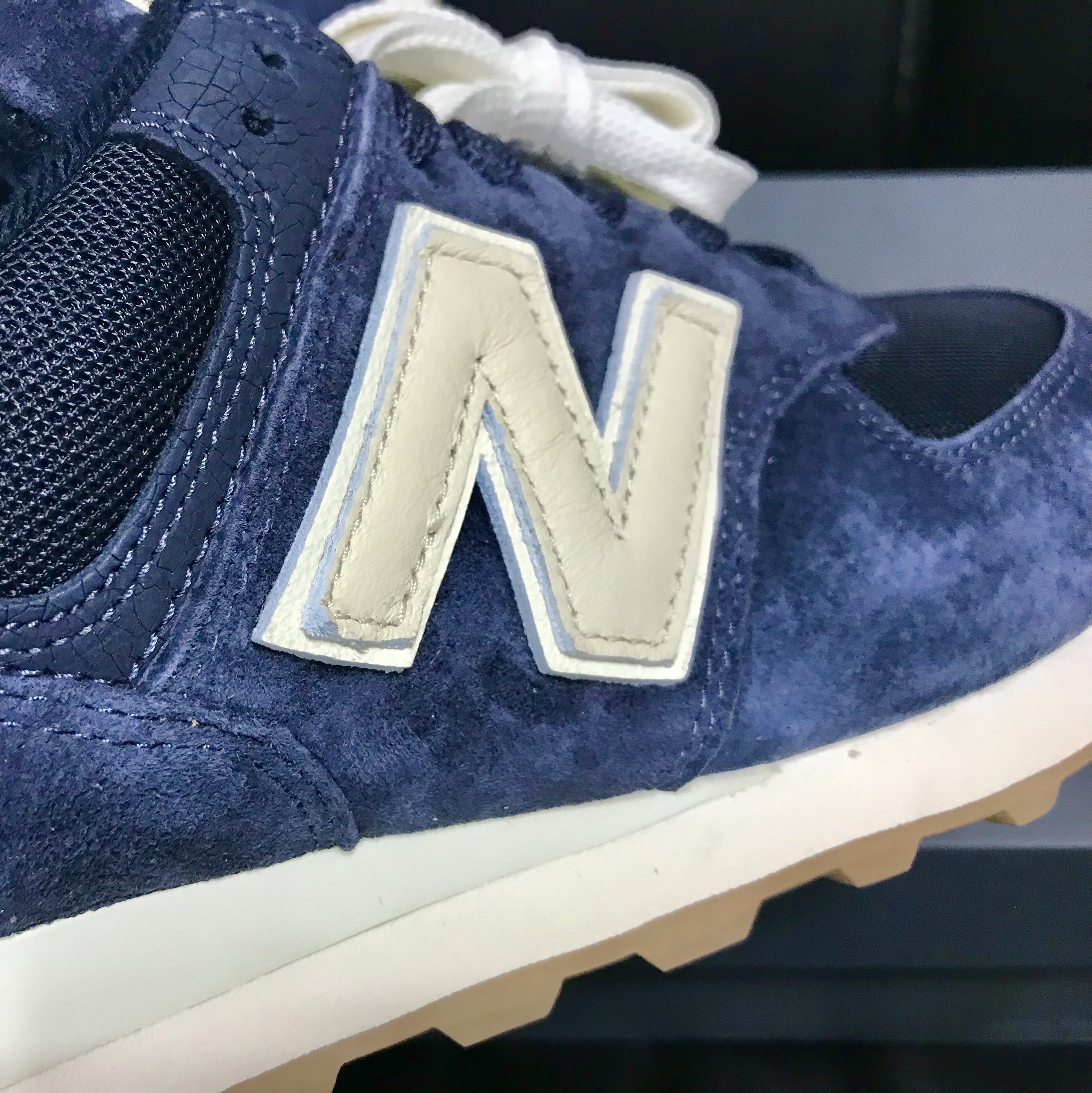 New Balance x Recto 574 Faded Navy Classic 착용 스타일 - 1