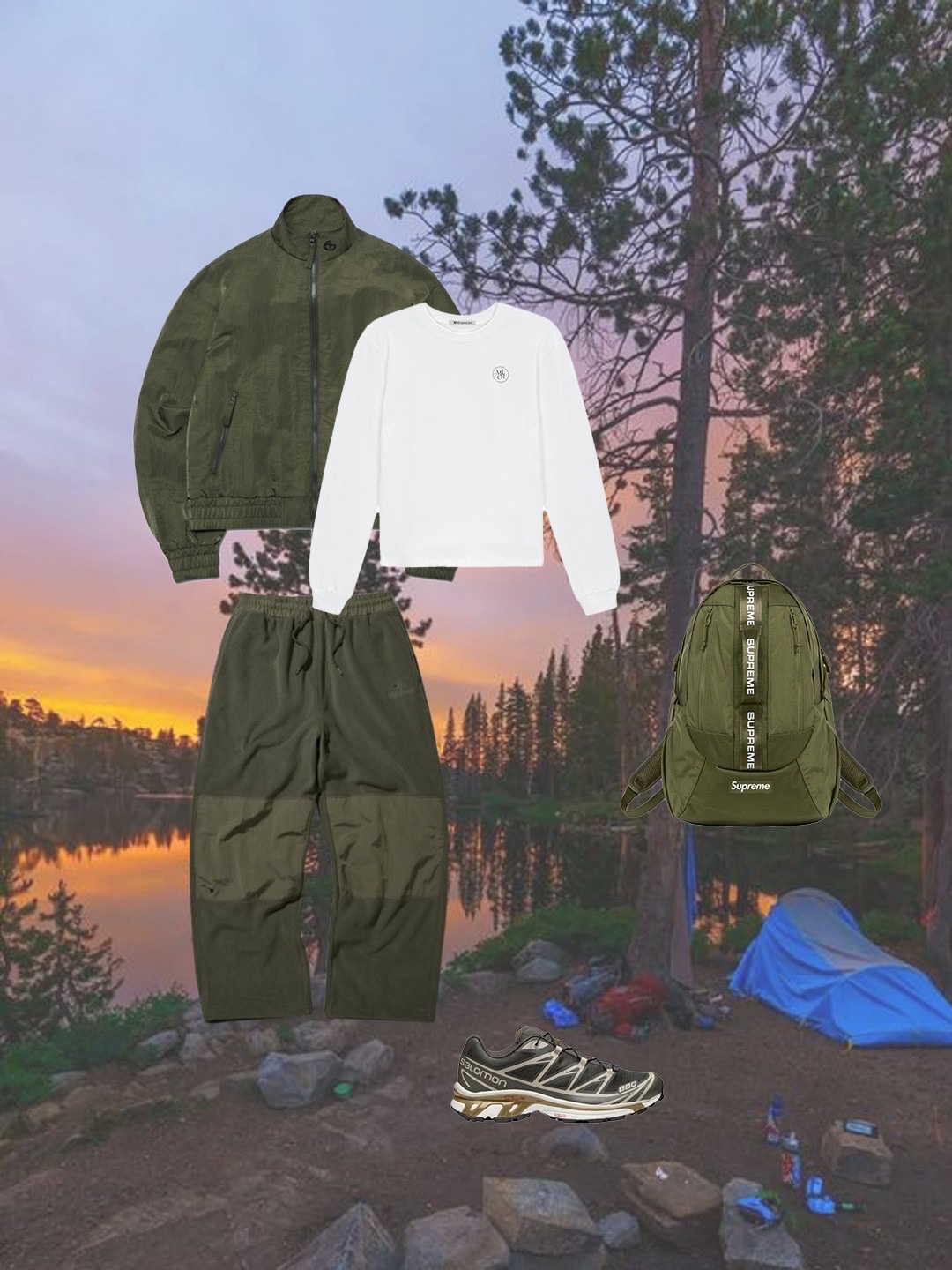 Nike ACG Storm-Fit ADV Gore-Tex Misery Ridge Jacket Iron Stone - Asia, Asics Gel-Venture 6 SPS Birch French Blue 착용 스타일 - 3