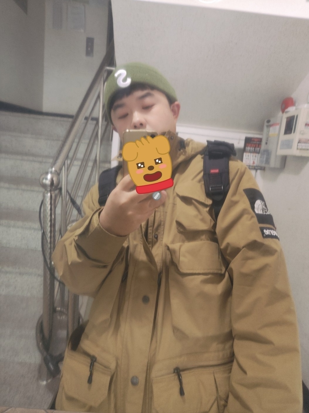 Supreme New Era S Logo Beanie Olive - 23FW, Supreme x The North Face Cargo Jacket Gold - 20SS 착용 스타일