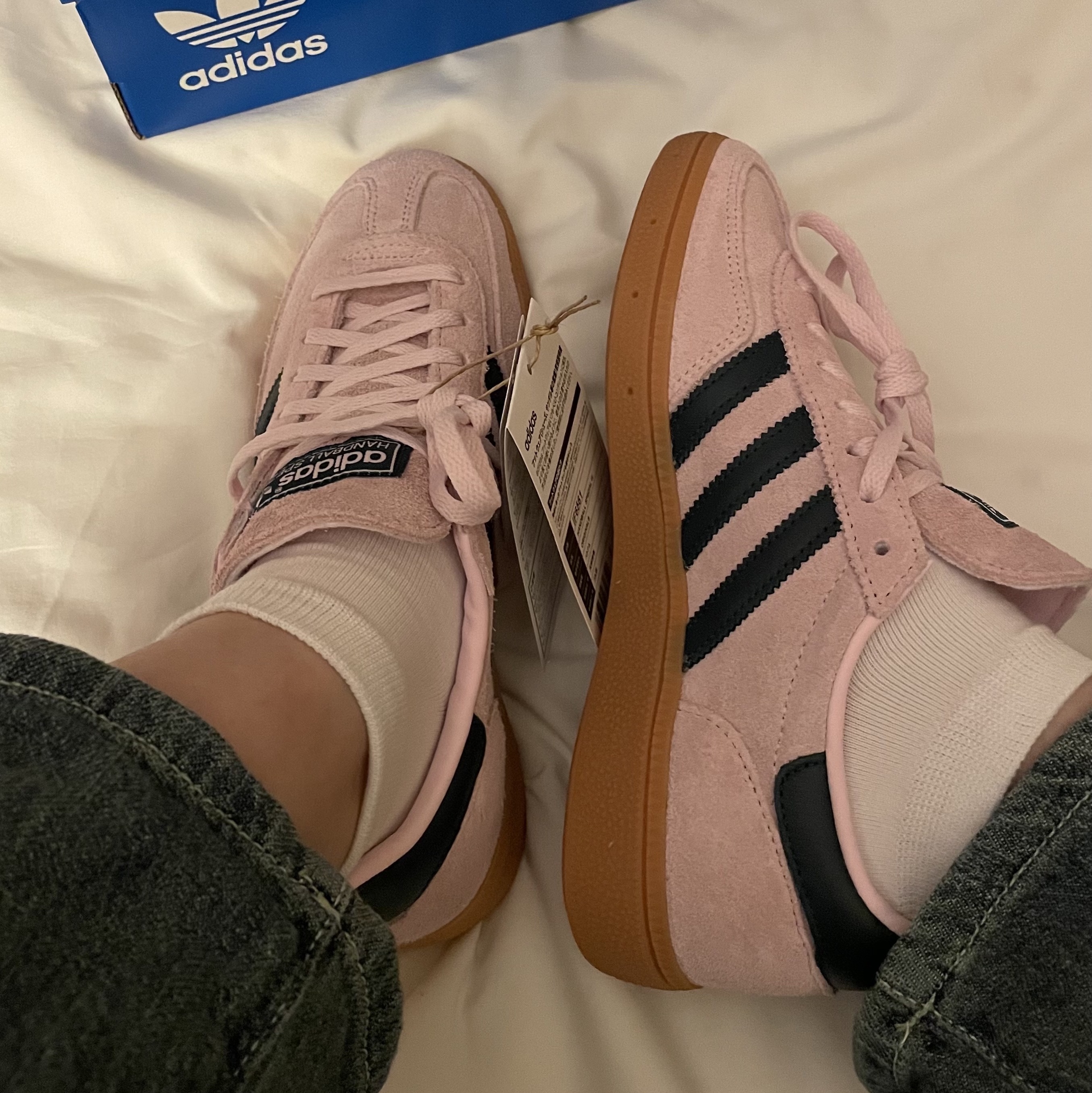 (W) Adidas Spezial Handball Clear Pink 착용 스타일