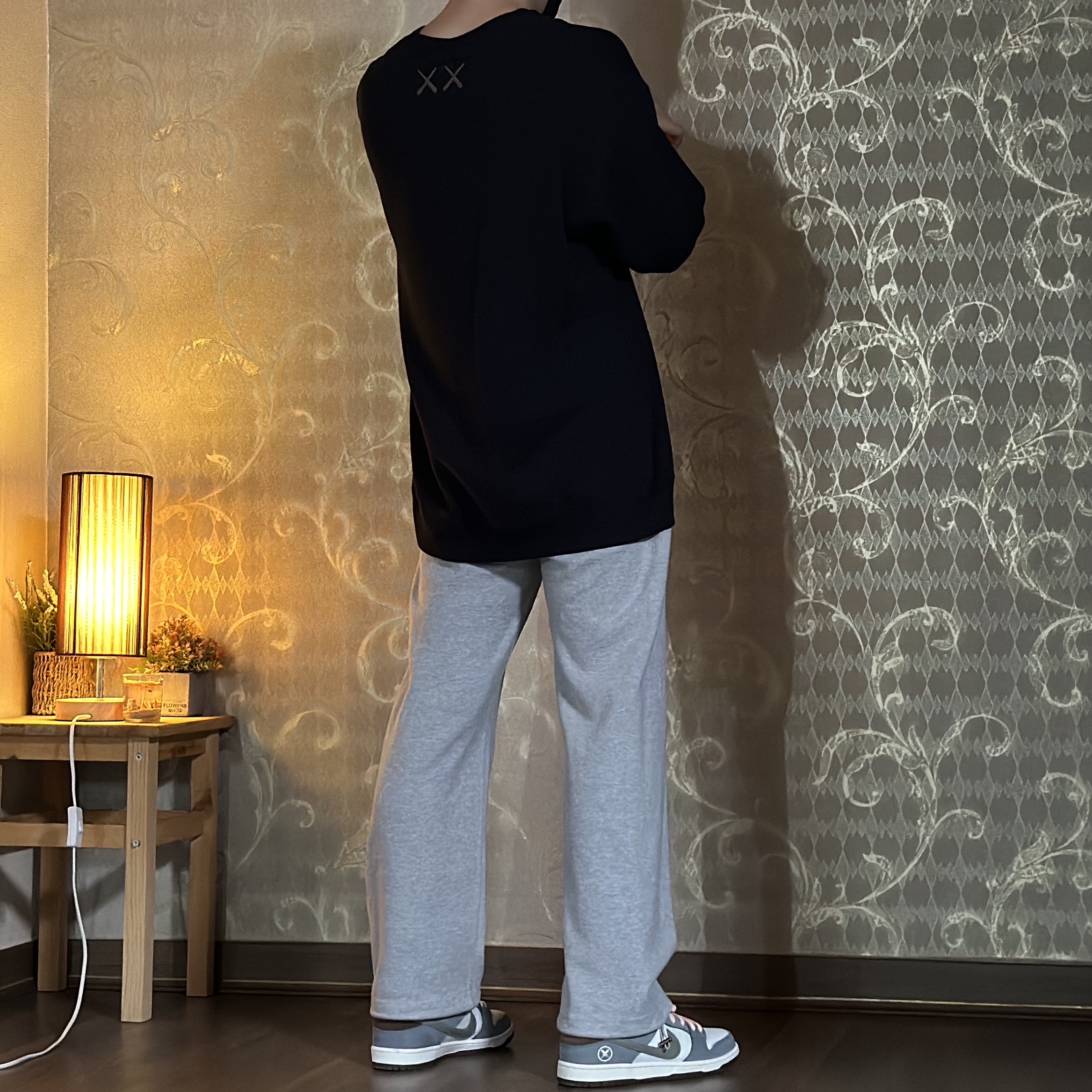 Nike x Peaceminusone LS T-Shirt Black (DR0098-010), Nike Air Force 1 '07 Low White 착용 스타일 - 5