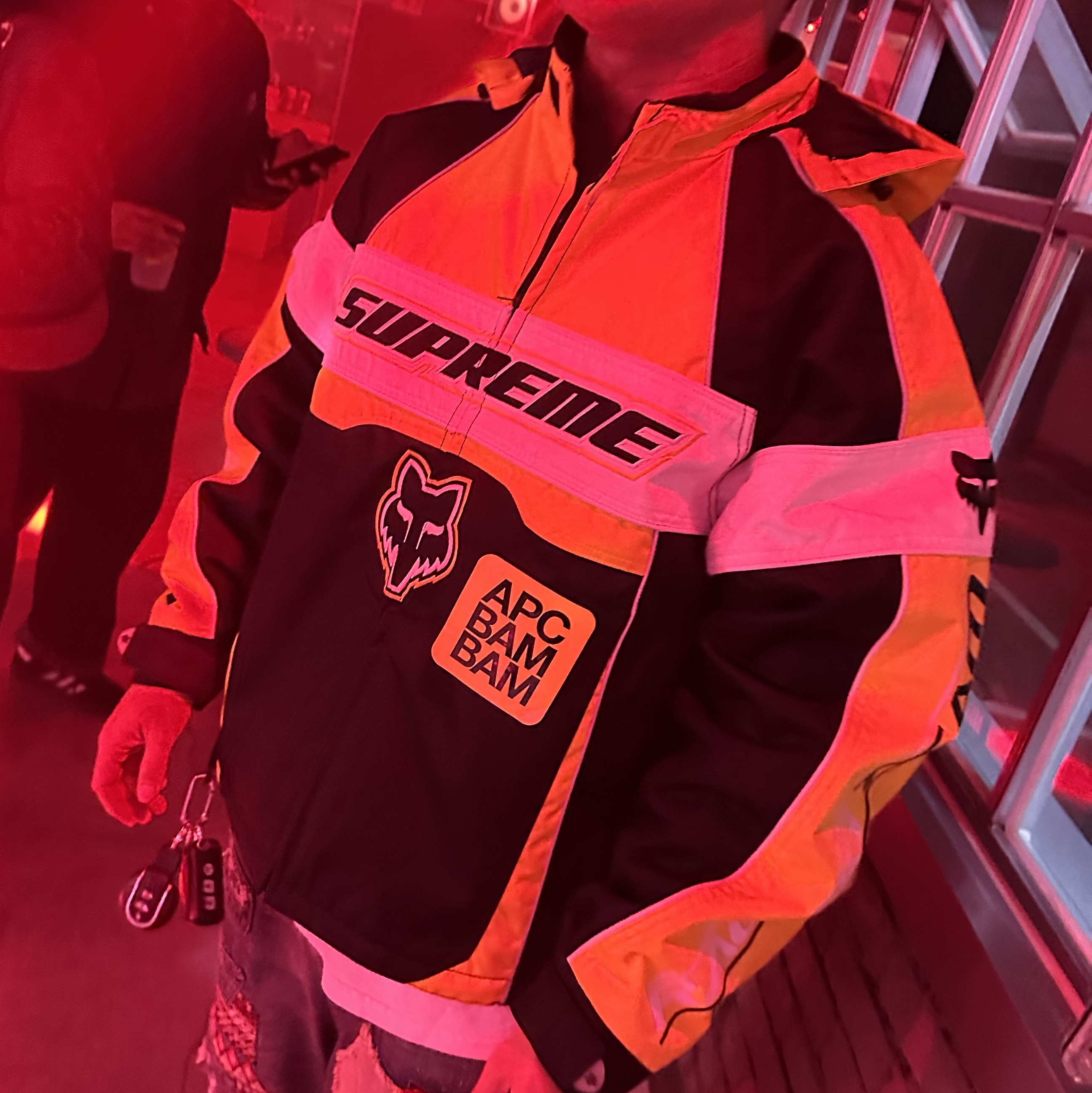 Supreme x Fox Racing Jacket Yellow - 23FW 착용 스타일 - 1