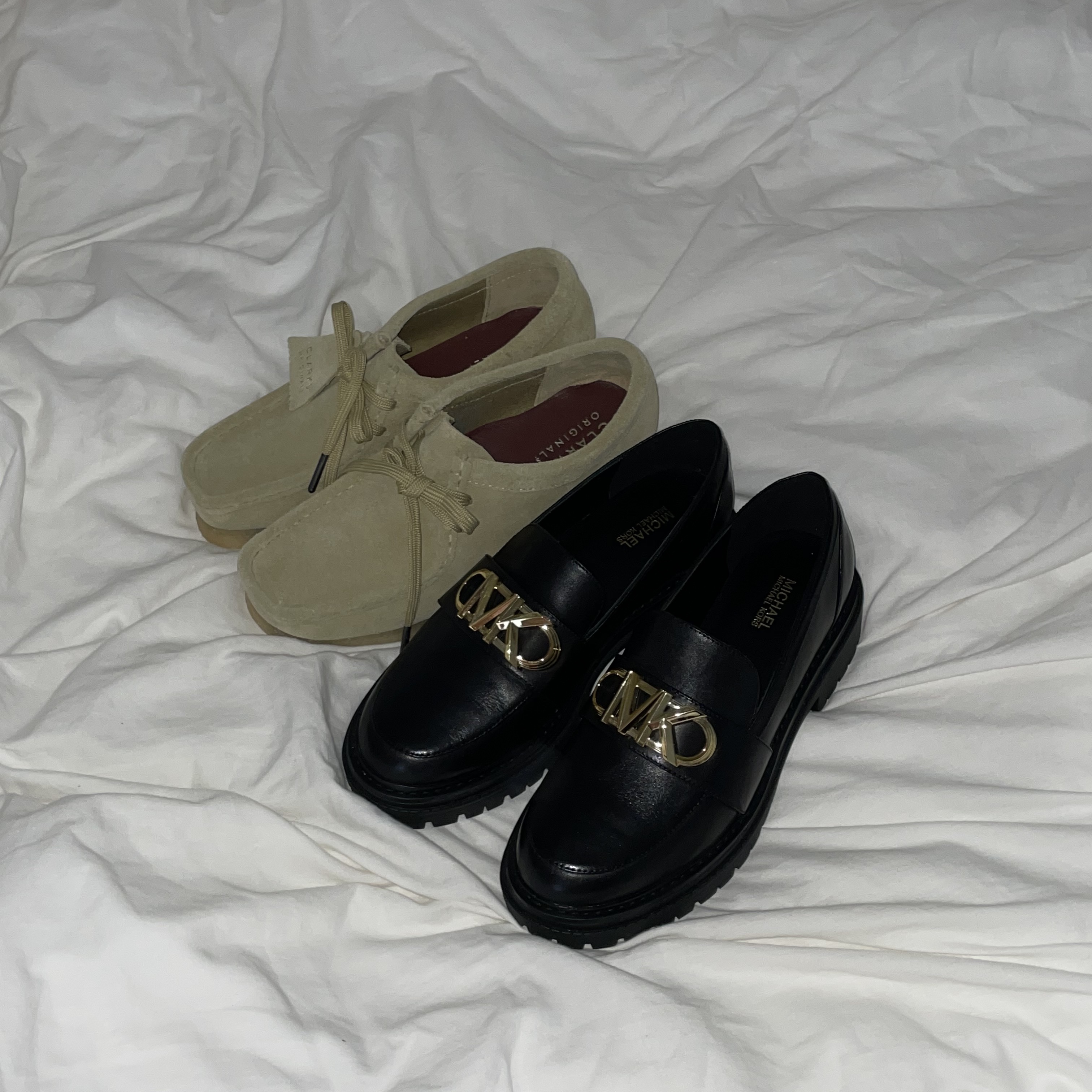 (W) Clarks Wallabee Maple Suede 착용 스타일