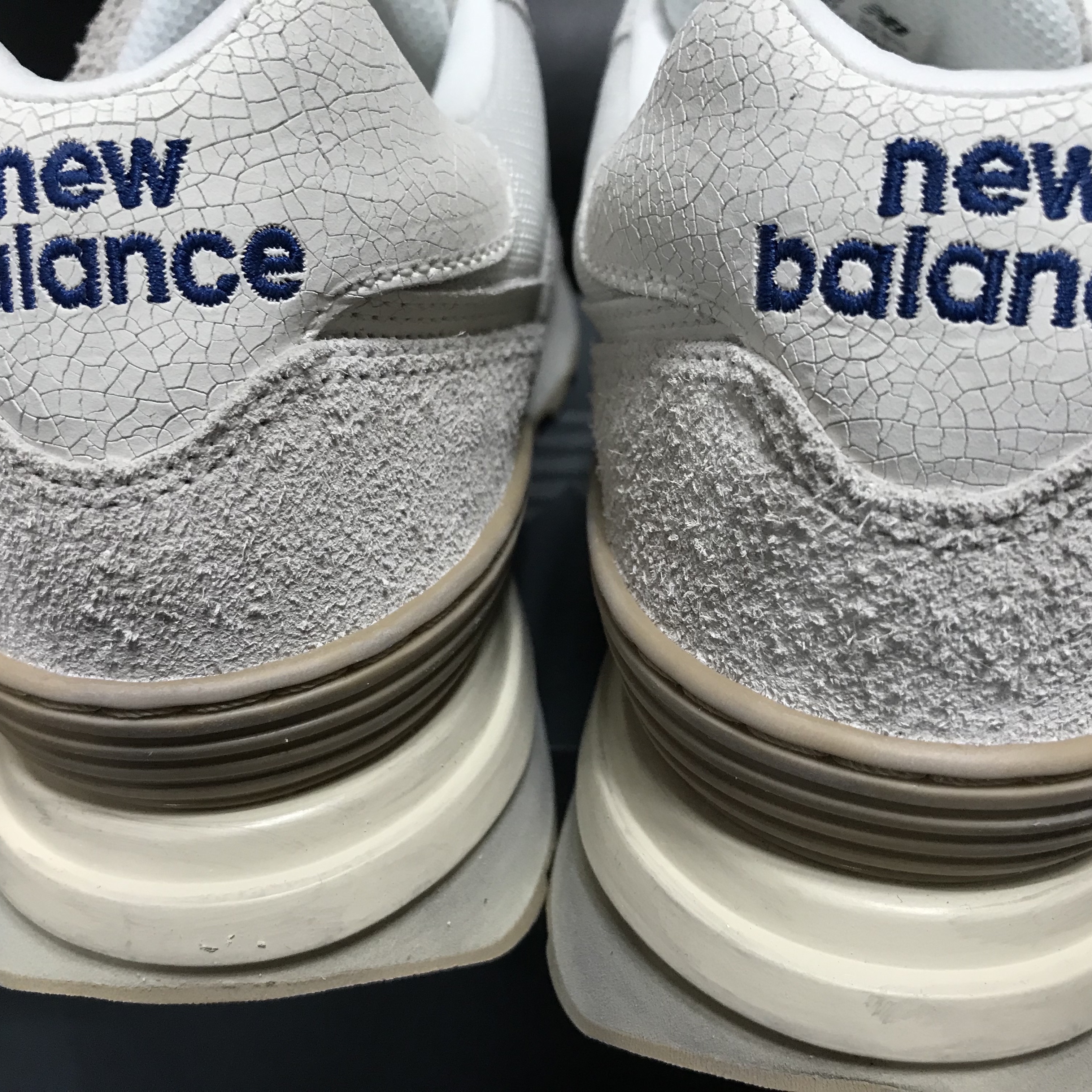 New Balance x Recto 574 Ash Cream Legacy 착용 스타일 - 1