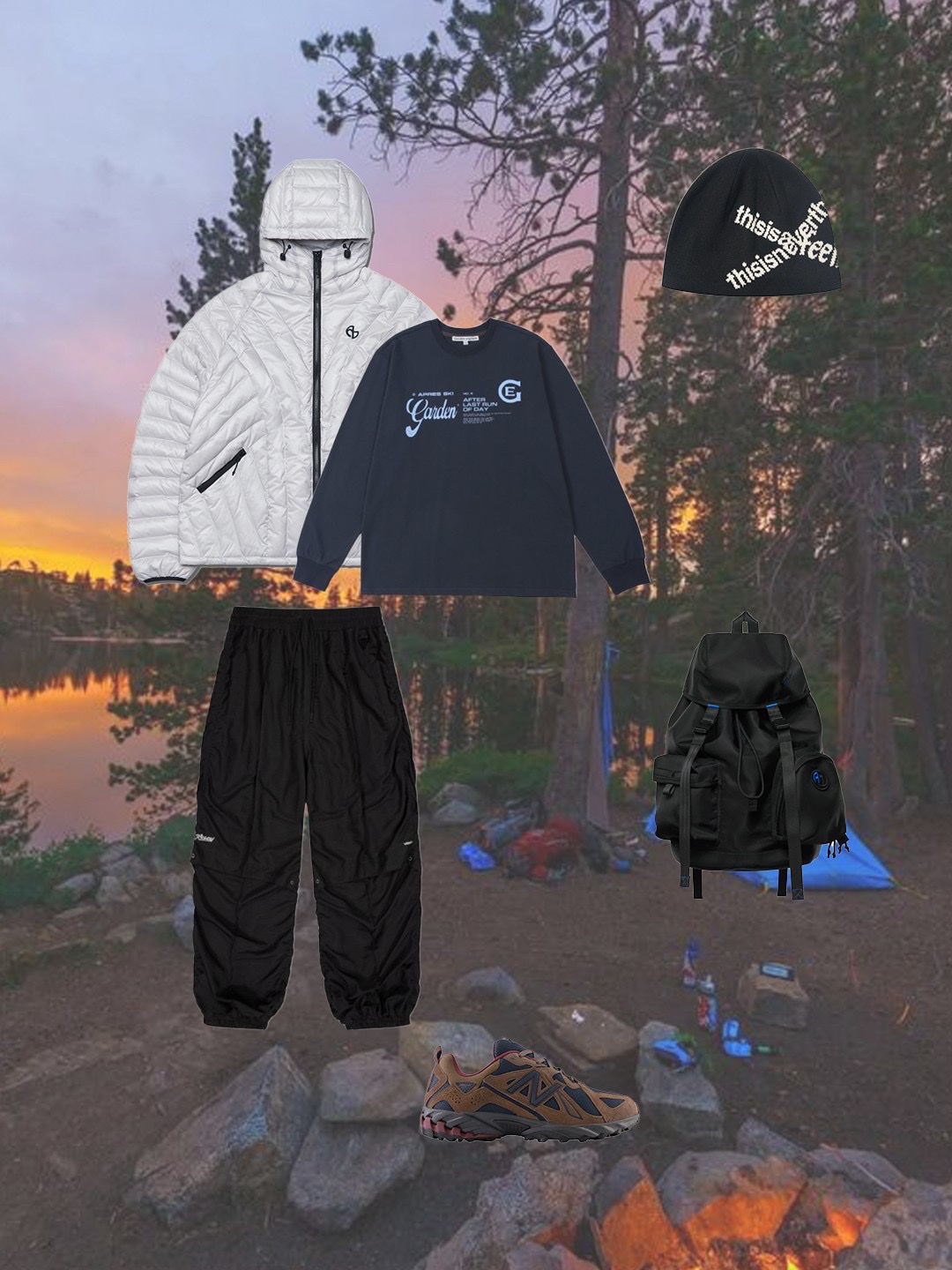 Nike ACG Storm-Fit ADV Gore-Tex Misery Ridge Jacket Iron Stone - Asia, Asics Gel-Venture 6 SPS Birch French Blue 착용 스타일 - 4