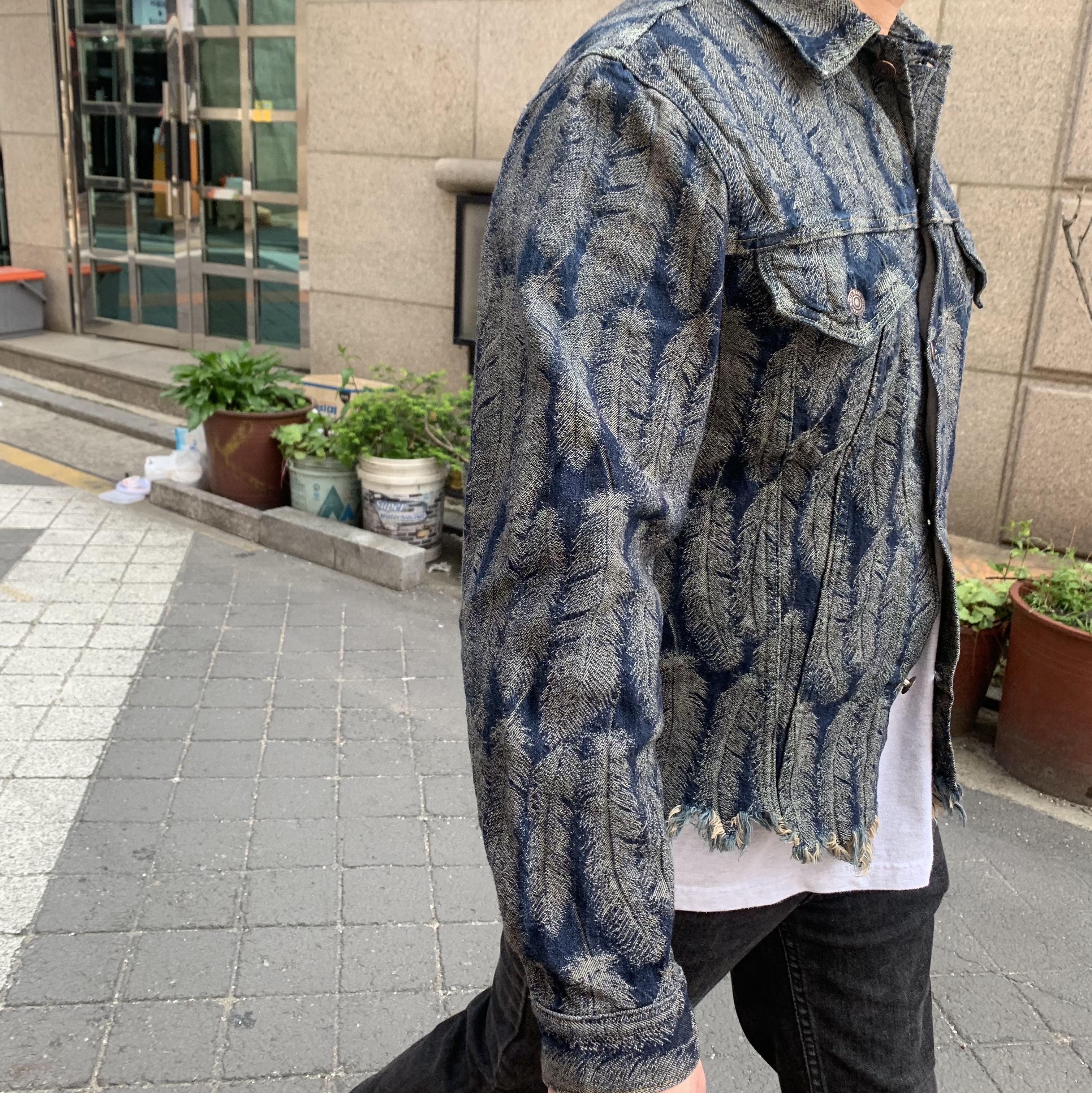 Kapital 12 oz. Feather Denim 3rd Jacket Indigo 착용 스타일