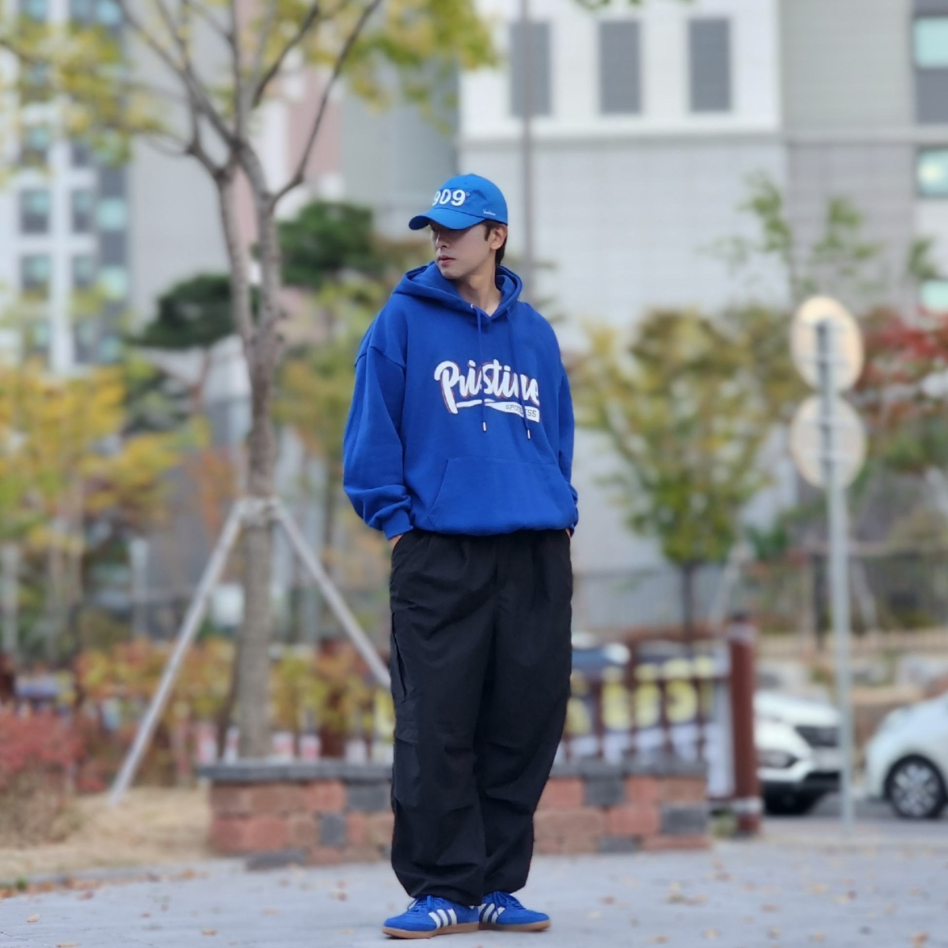Adidas Samba OG Royal Blue 착용 스타일 - 6