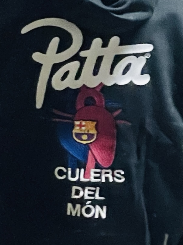 Nike x Patta x FC Barcelona Solo Swoosh Hoodie Culers del Món (FD4147-010) 착용 스타일