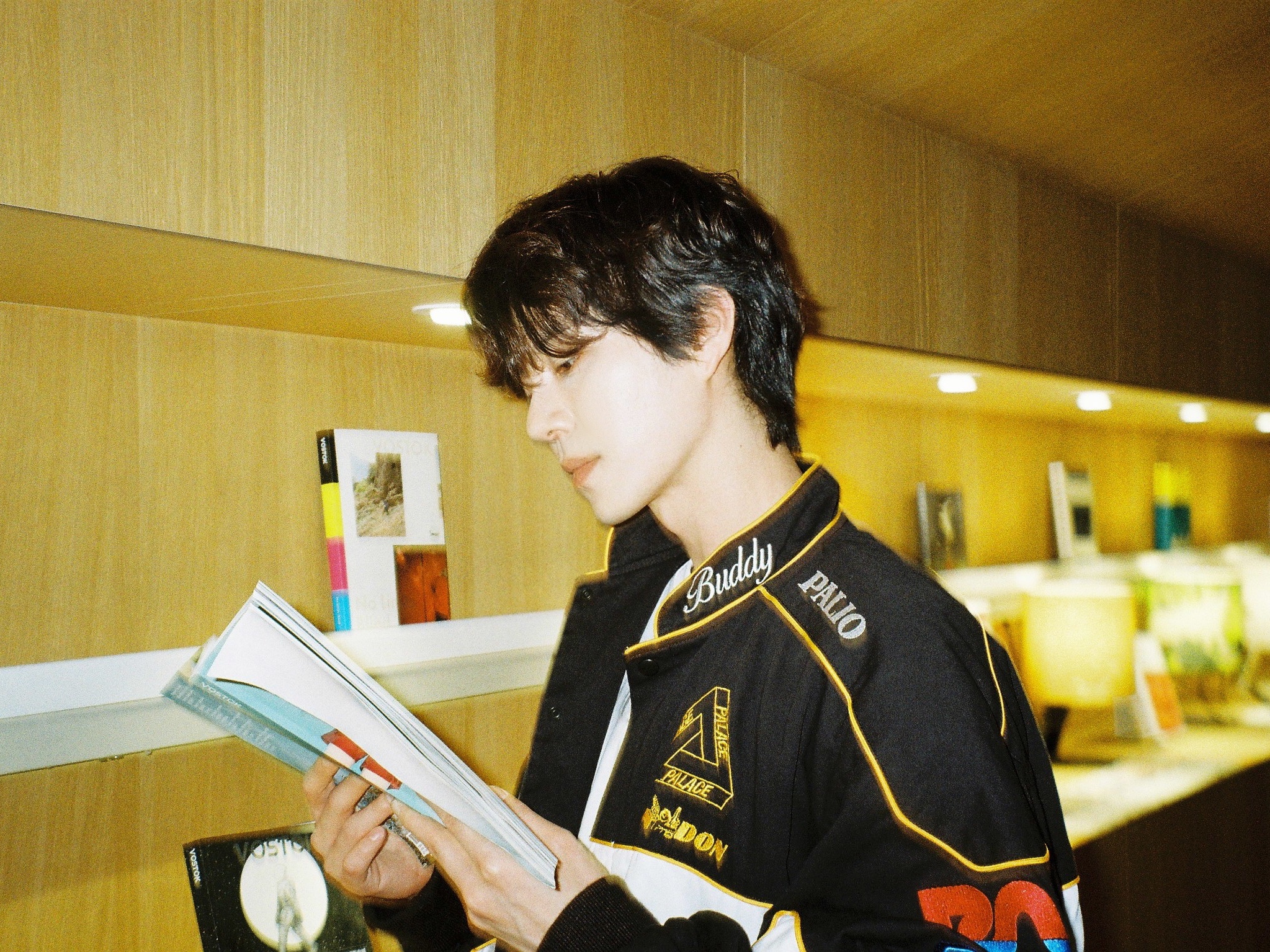 Palace Fast Cotton Jacket Black - 23SS 착용 스타일