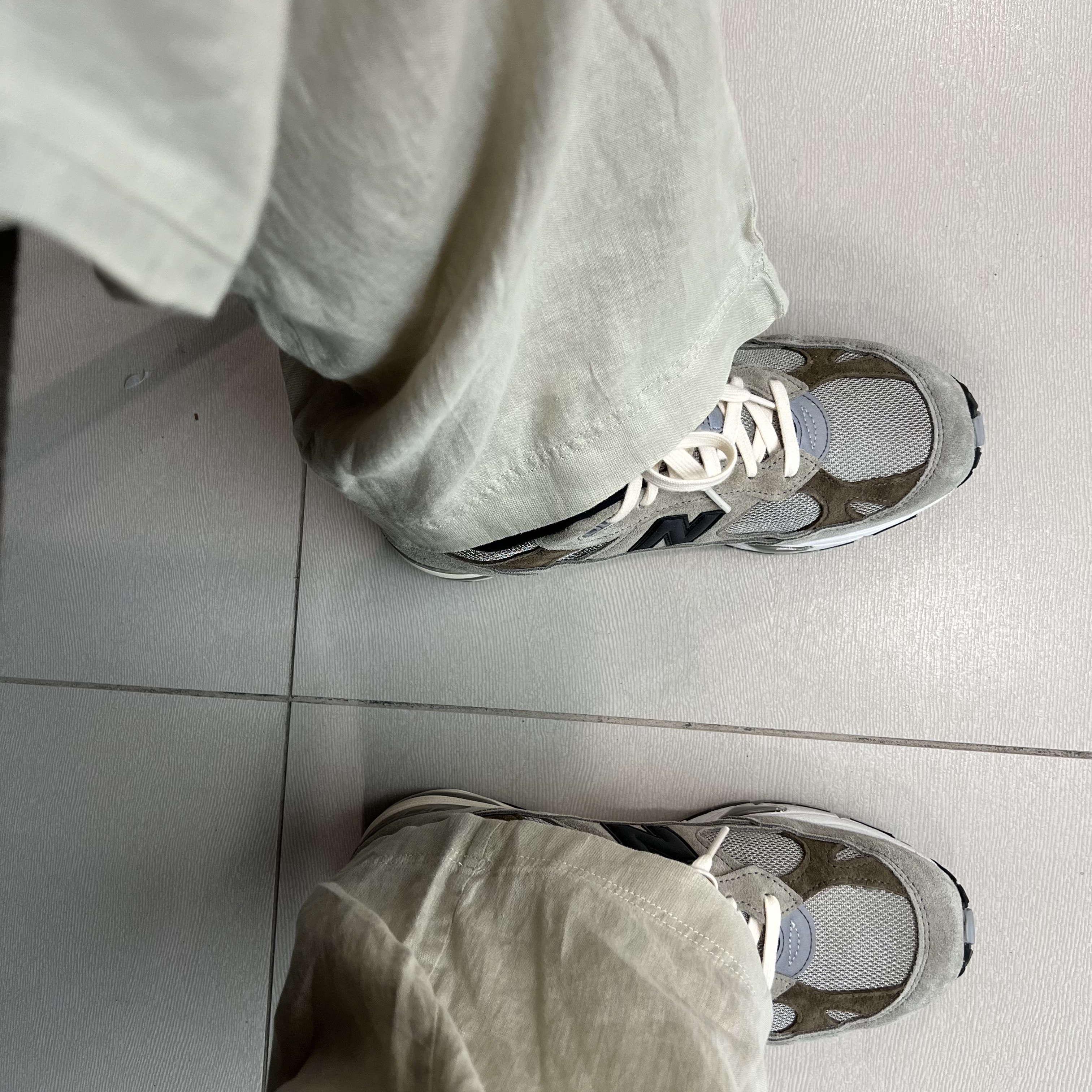 New Balance x JJJJound 991 Made in UK Grey 착용 스타일