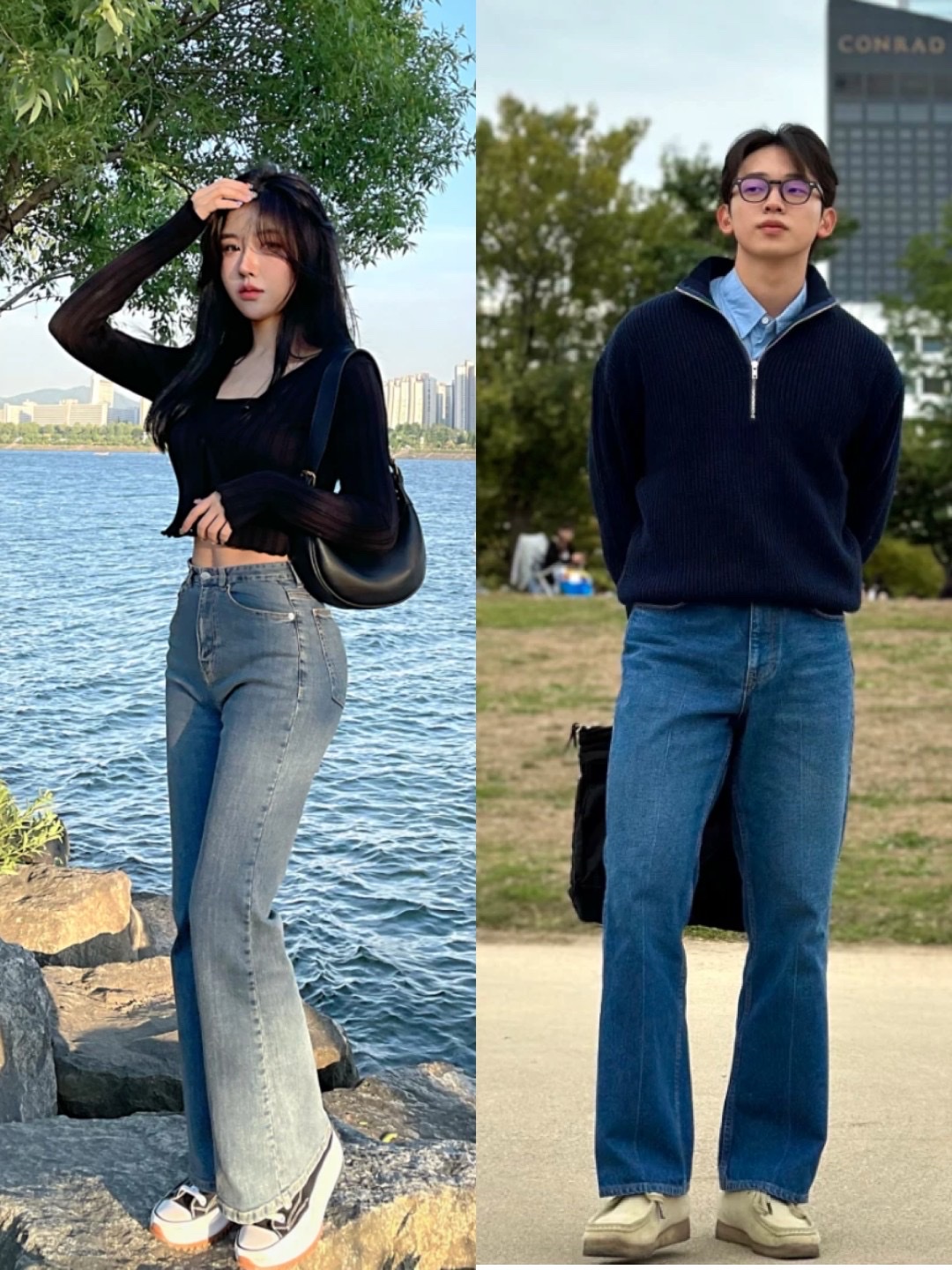 Jordan 1 x Travis Scott Retro Low OG SP Sail and Ridgerock, New Balance 574 Triple Black - D Standard 착용 스타일 - 3