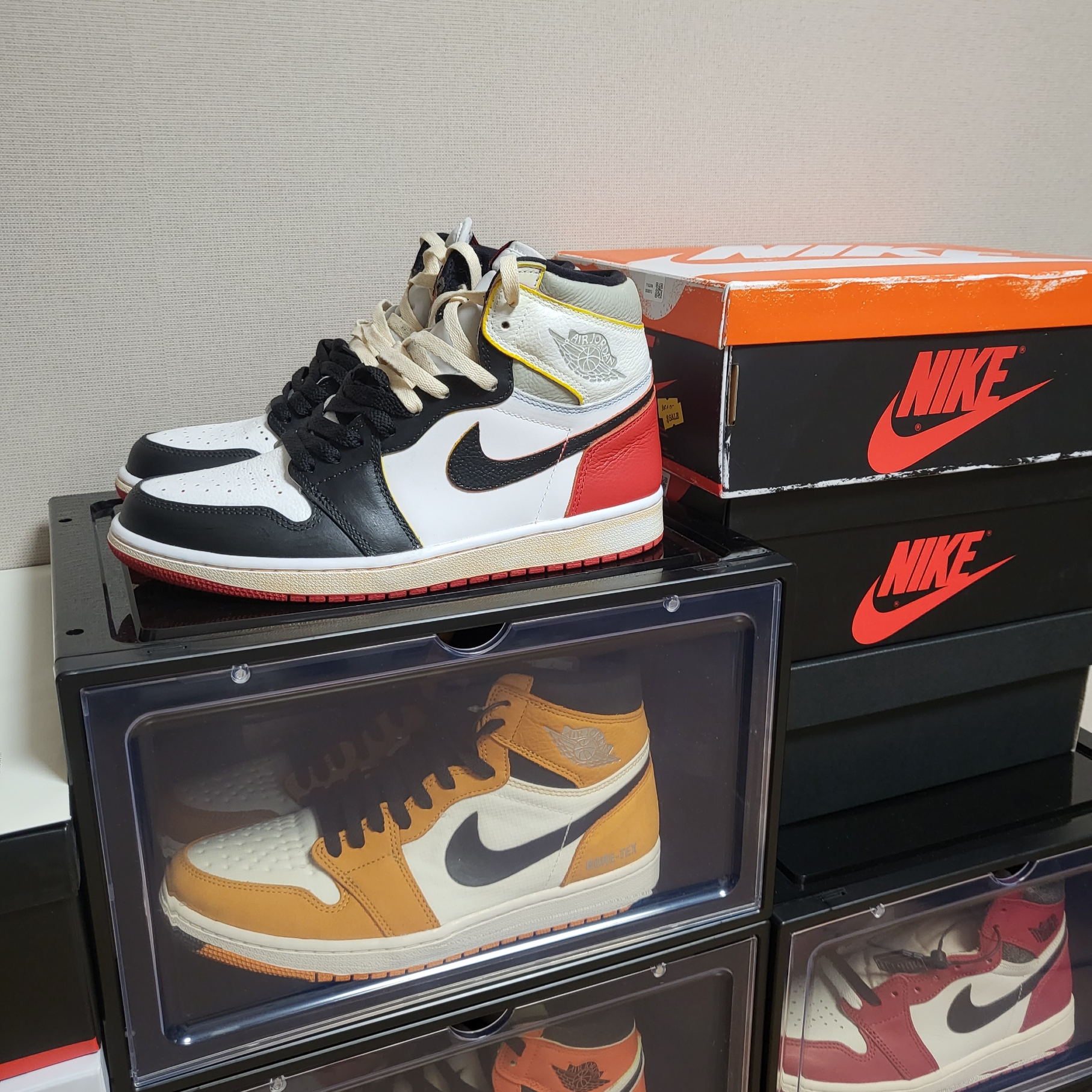 Jordan 1 Retro High OG Heritage, Jordan 1 Element Gore-Tex Light Curry 착용 스타일 - 2