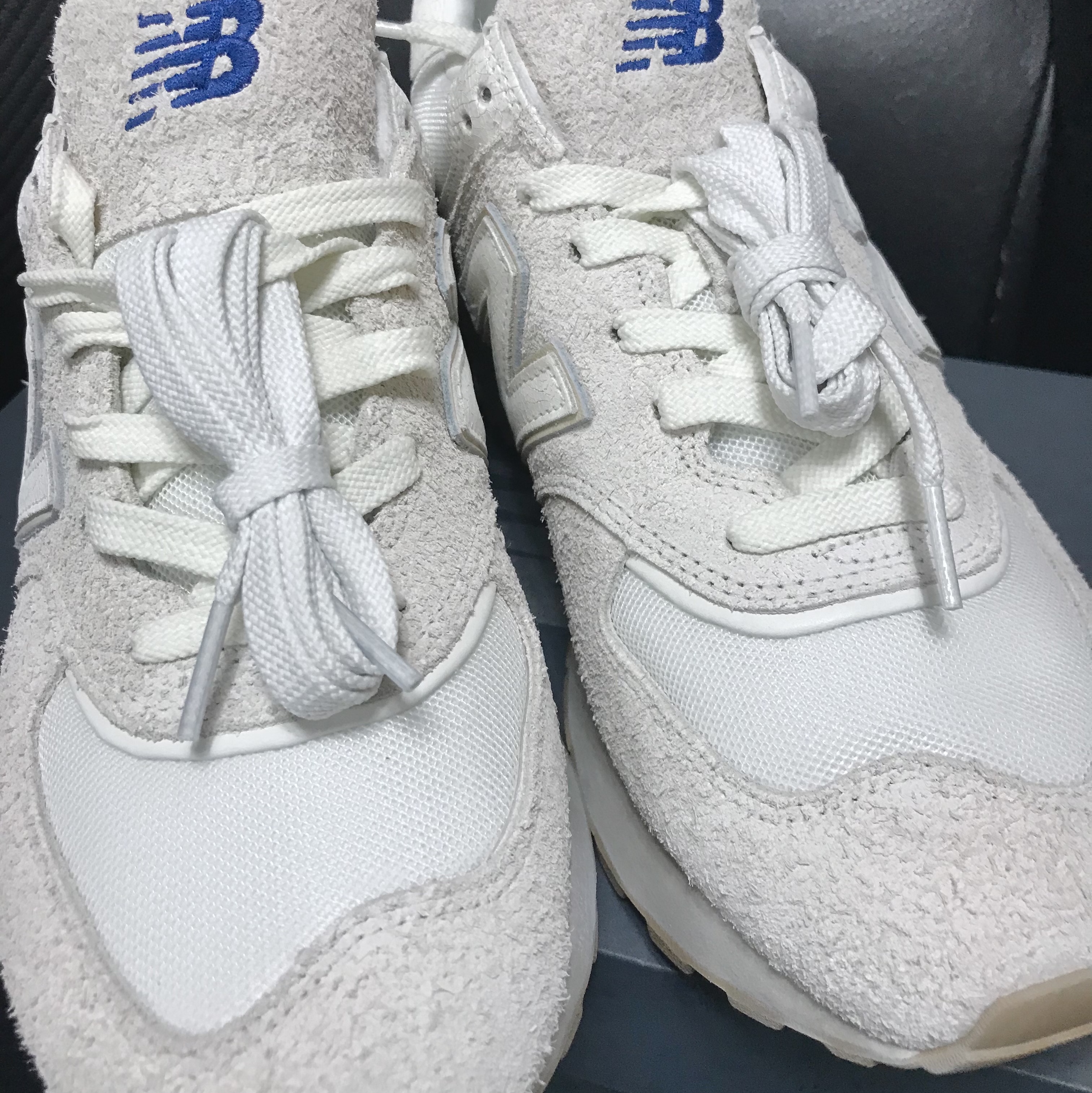 New Balance x Recto 574 Ash Cream Legacy 착용 스타일 - 2