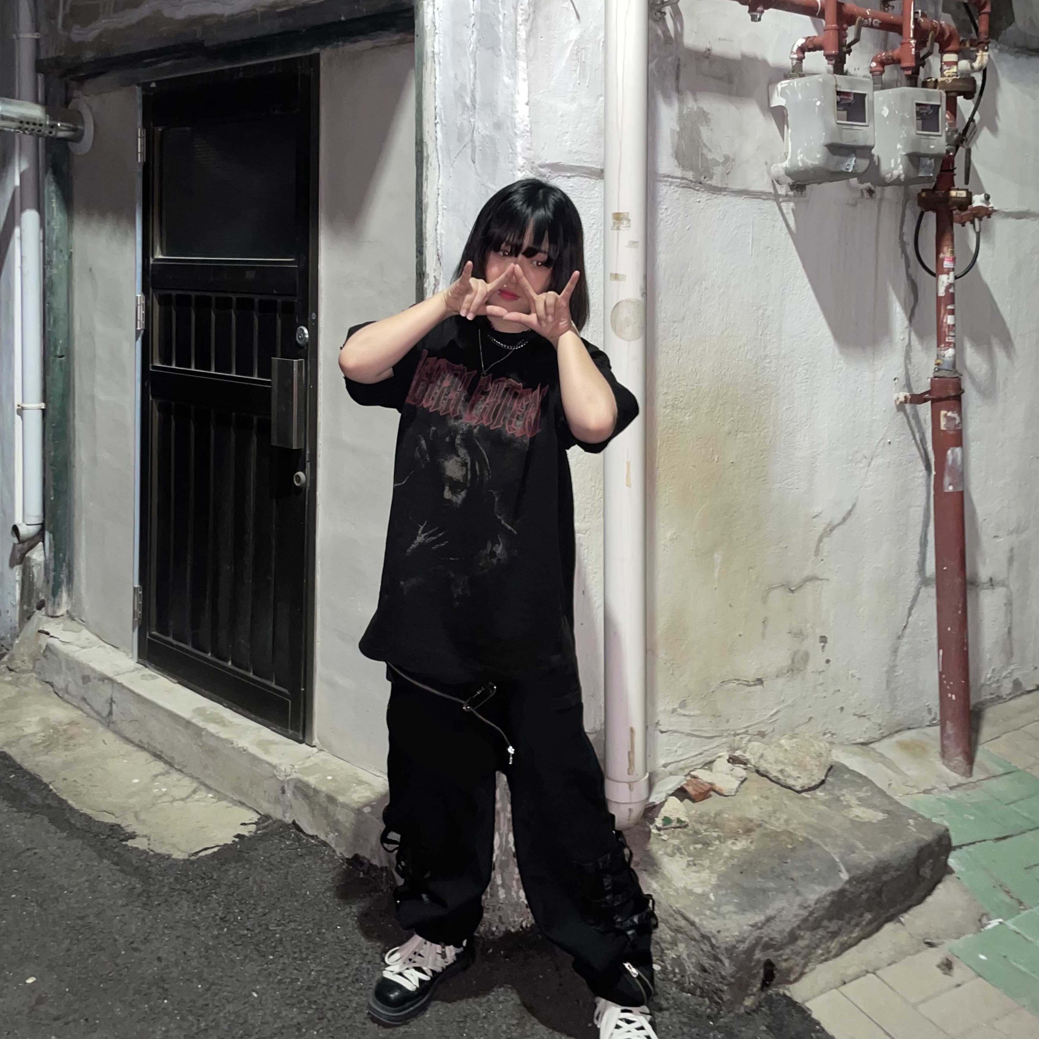 Undermycar Death Eaters Graphic T-Shirt Black - 23SS 착용 스타일 - 2