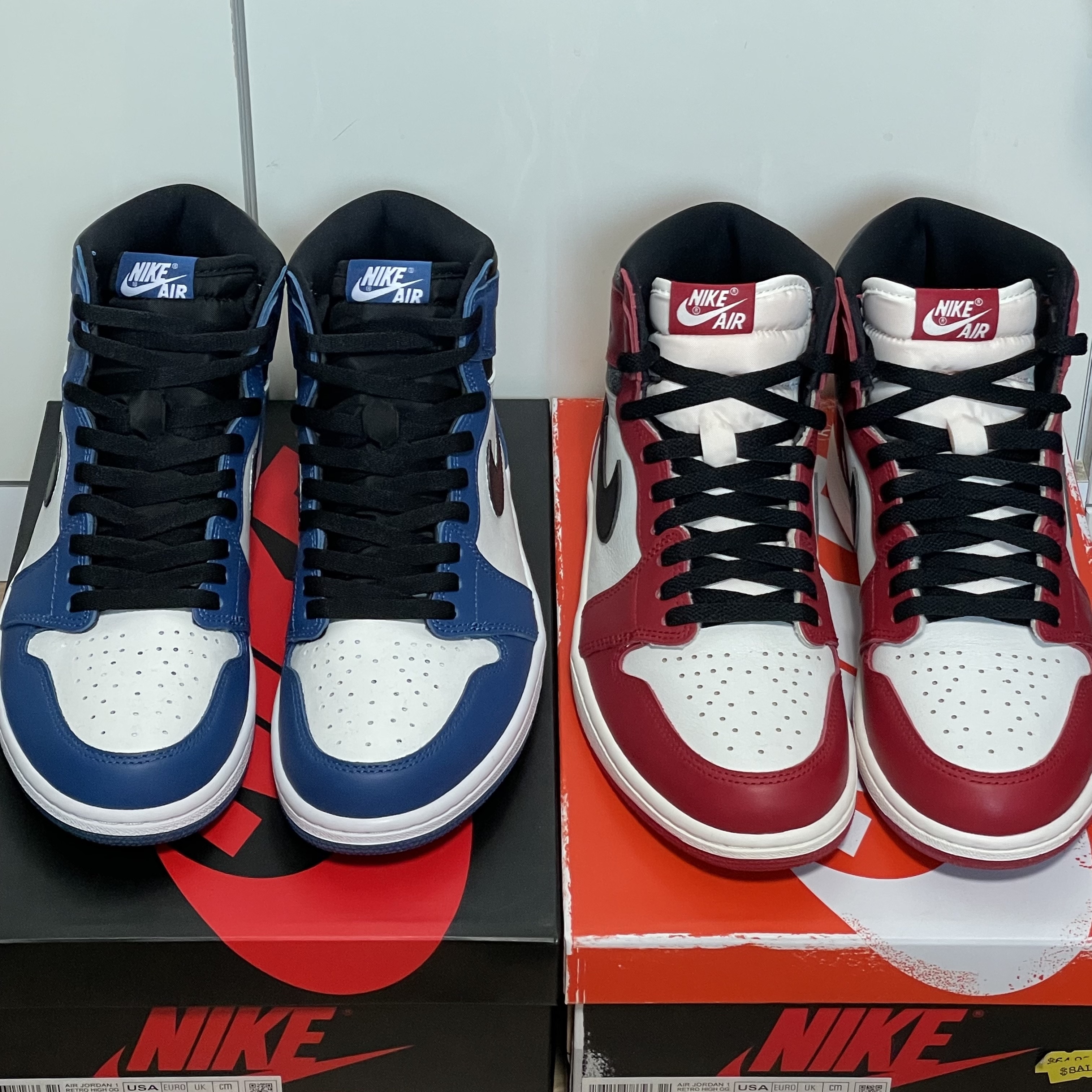 Jordan 1 Retro High OG Chicago 2022, Jordan 1 Retro High OG Dark Marina Blue 착용 스타일 - 1