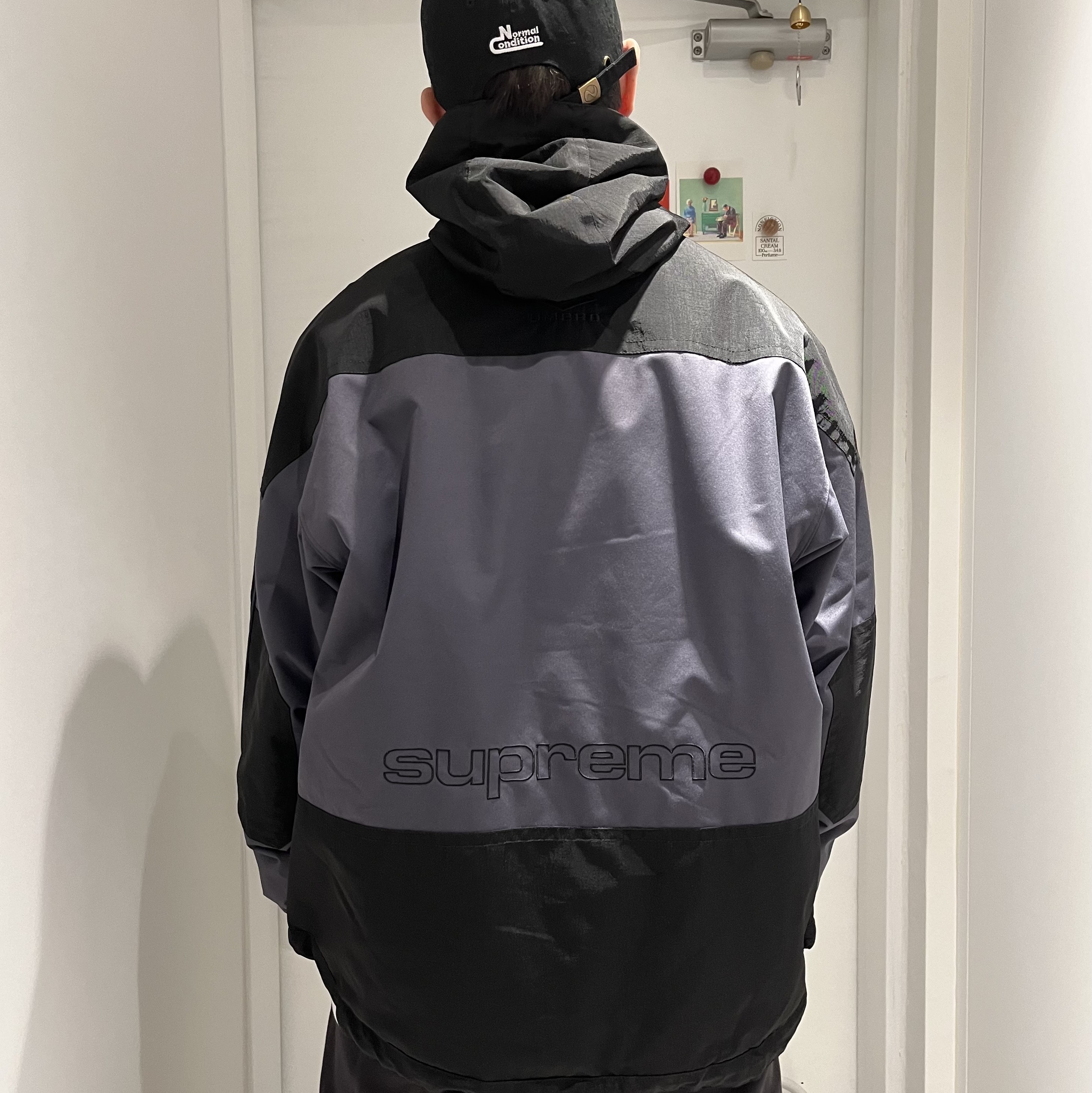 Supreme x Umbro Hooded Anorak Dark Purple - 23SS 착용 스타일 - 3