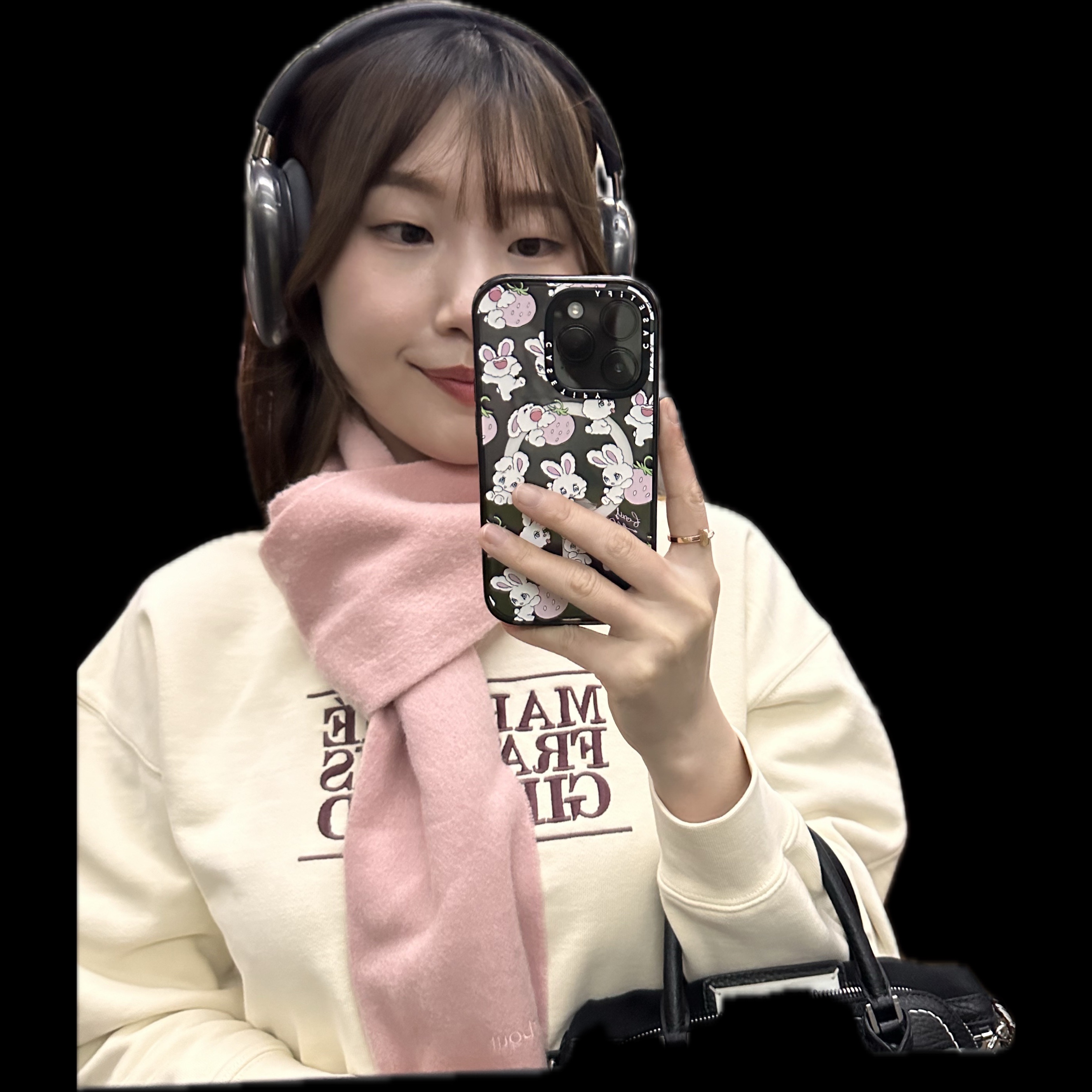 Apple AirPods Max Lightning Space Gray (Korean Ver.), Barbour Plain Lambswool Muffler Charcoal Grey 착용 스타일 - 1