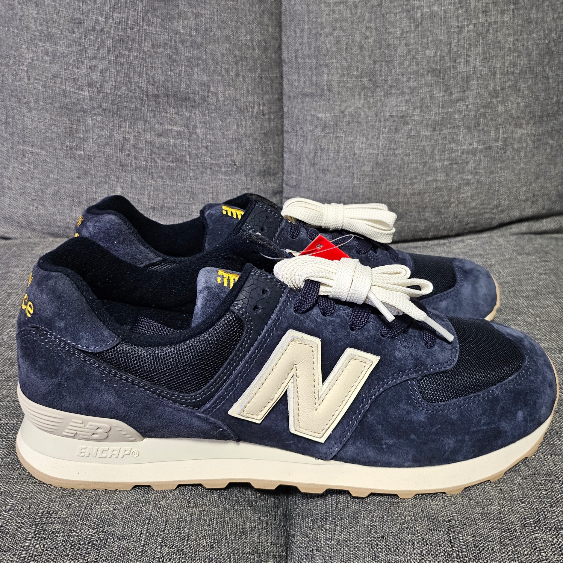 New Balance x Recto 574 Faded Navy Classic 착용 스타일 - 2