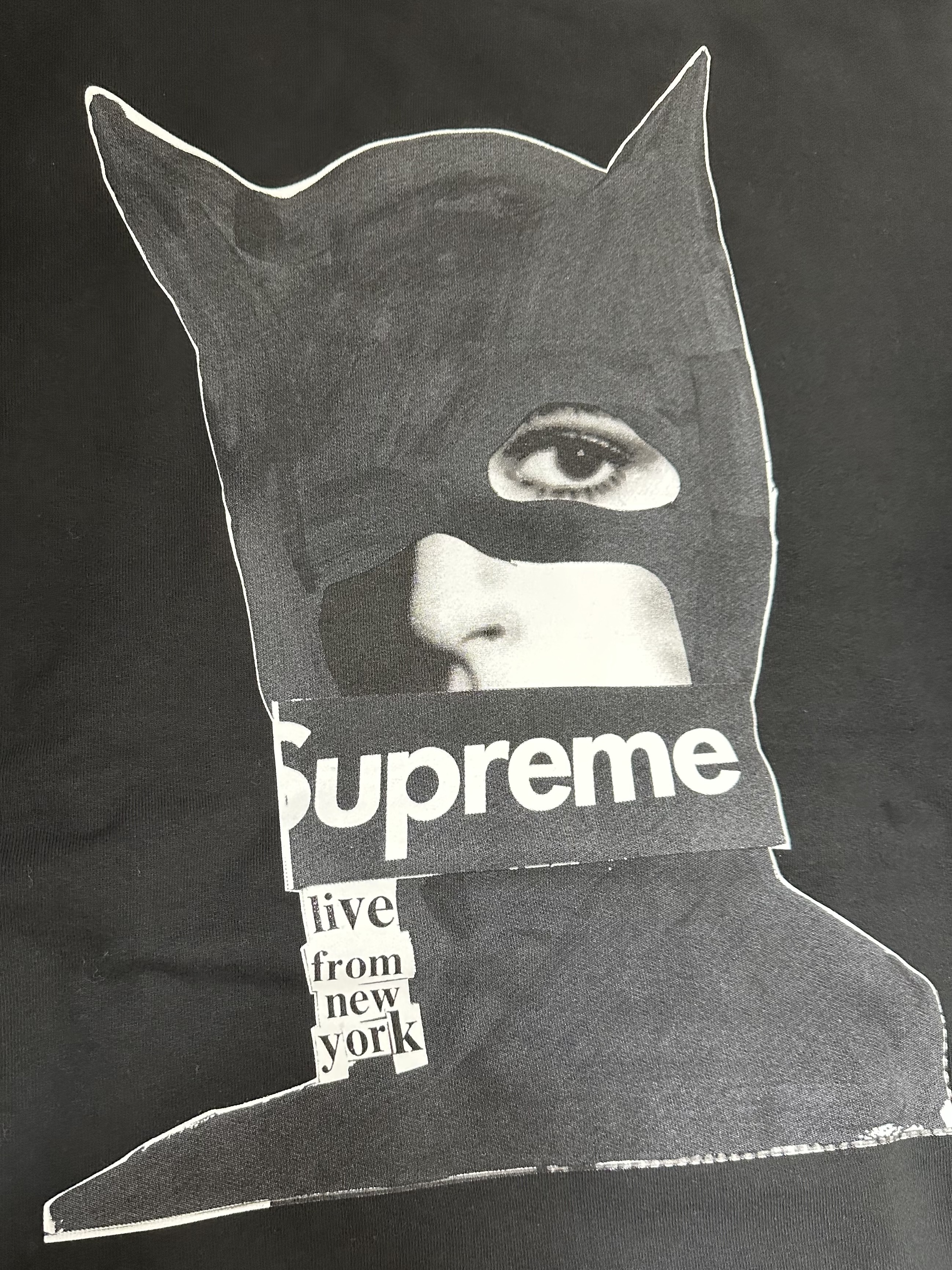 Supreme Catwoman Hooded Sweatshirt Black - 23FW 착용 스타일