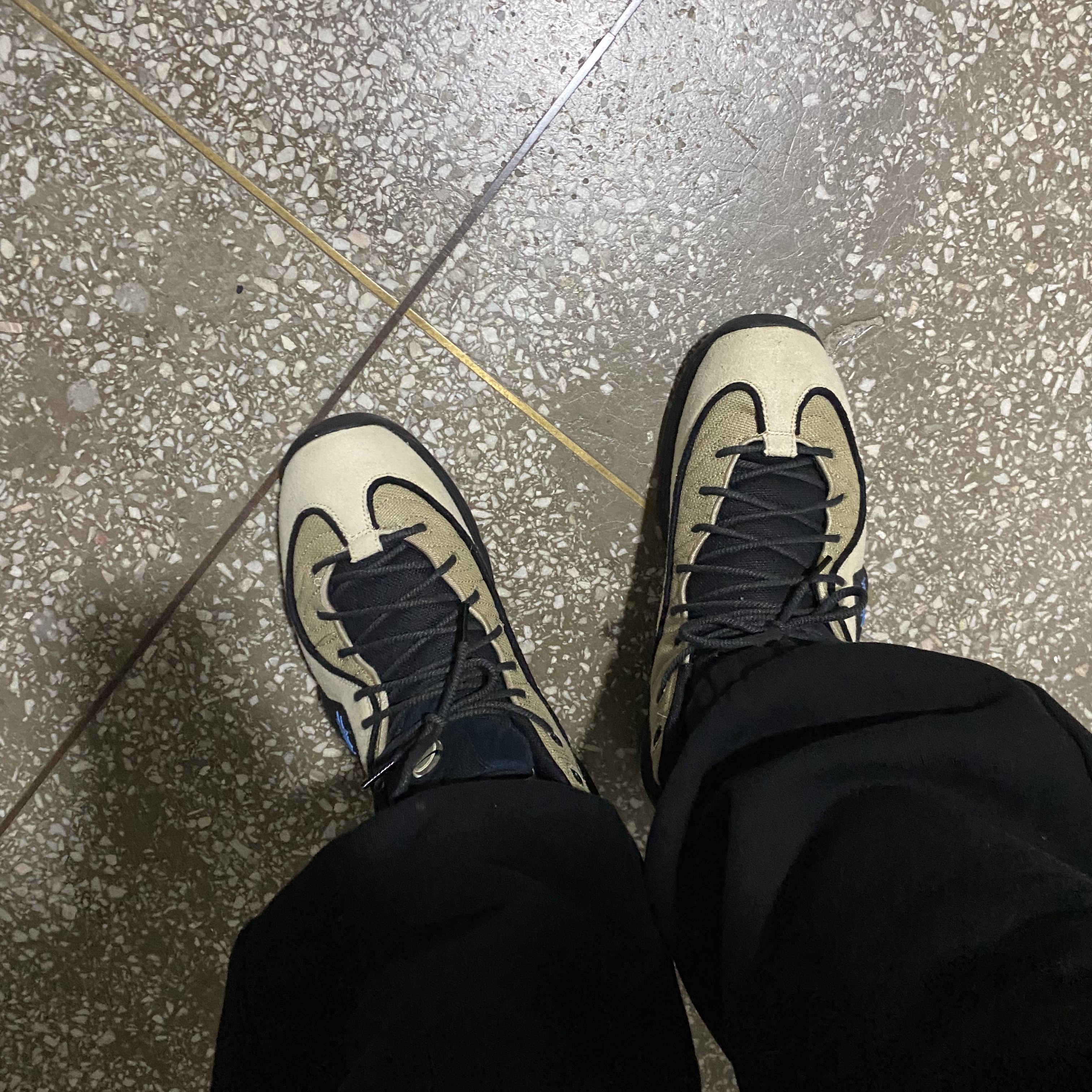 Nike x Stussy Air Penny II Rattan and Limestone 착용 스타일