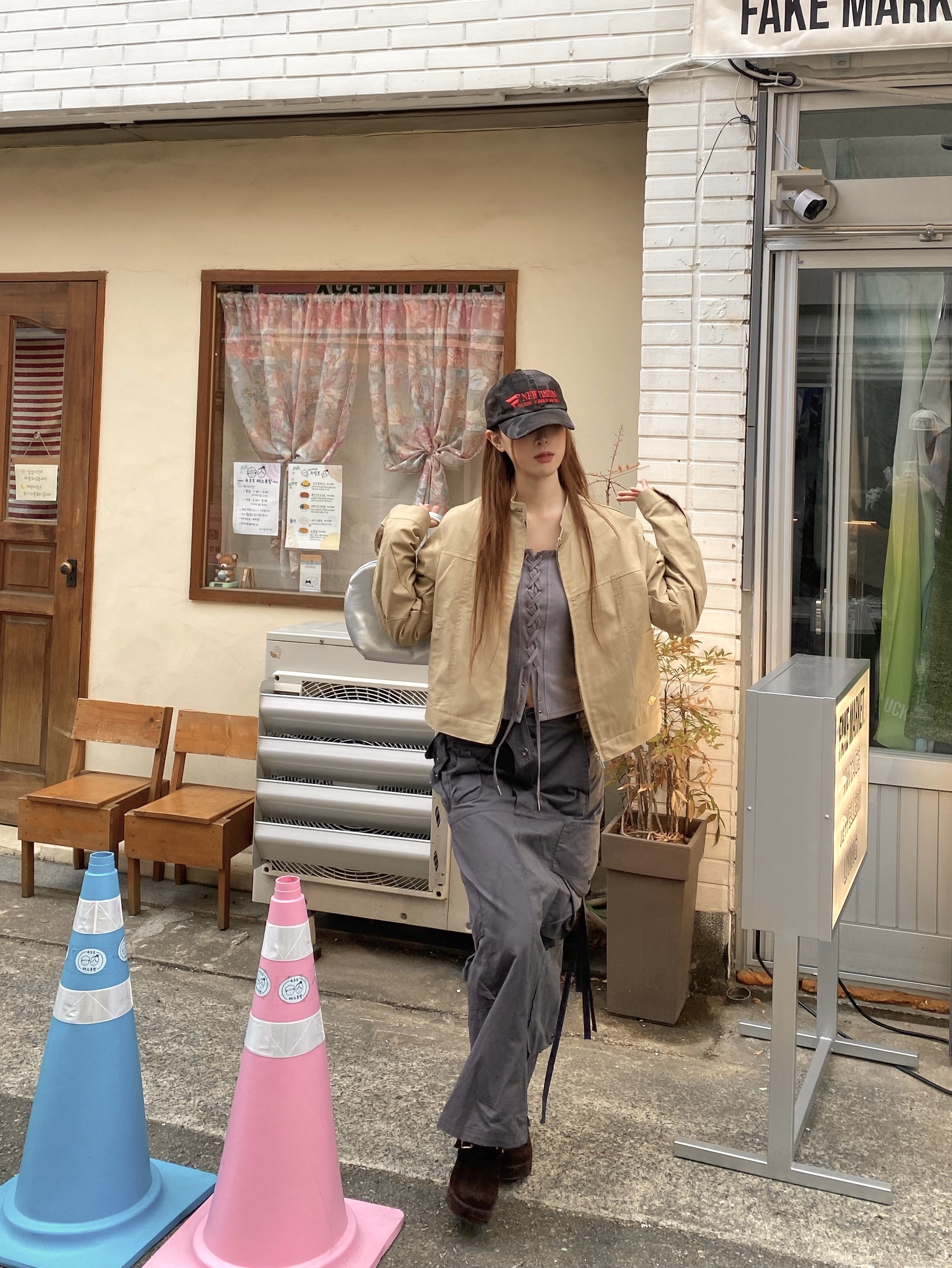 ETCE New Vision Camo Cap Night Jungle 착용 스타일 - 1