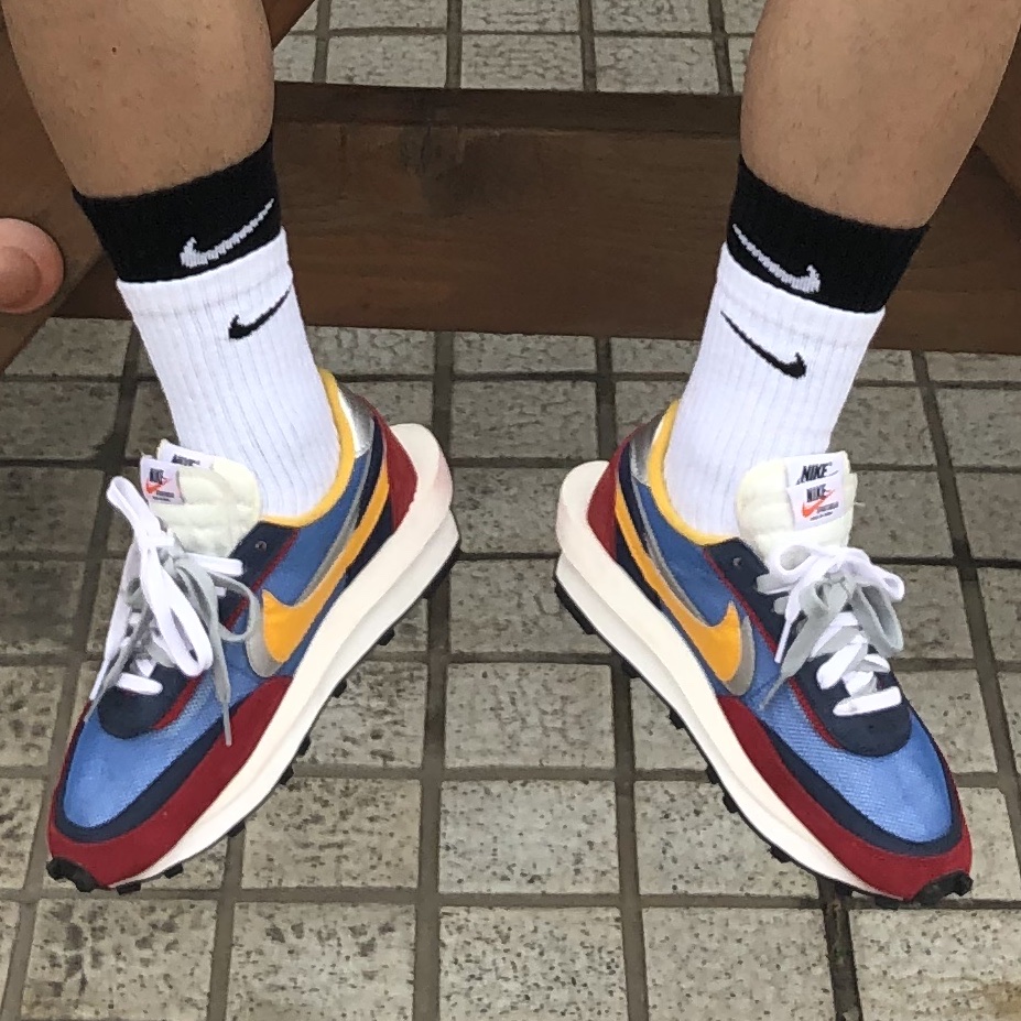 Nike x Sacai LDWaffle Blue Multi 착용 스타일
