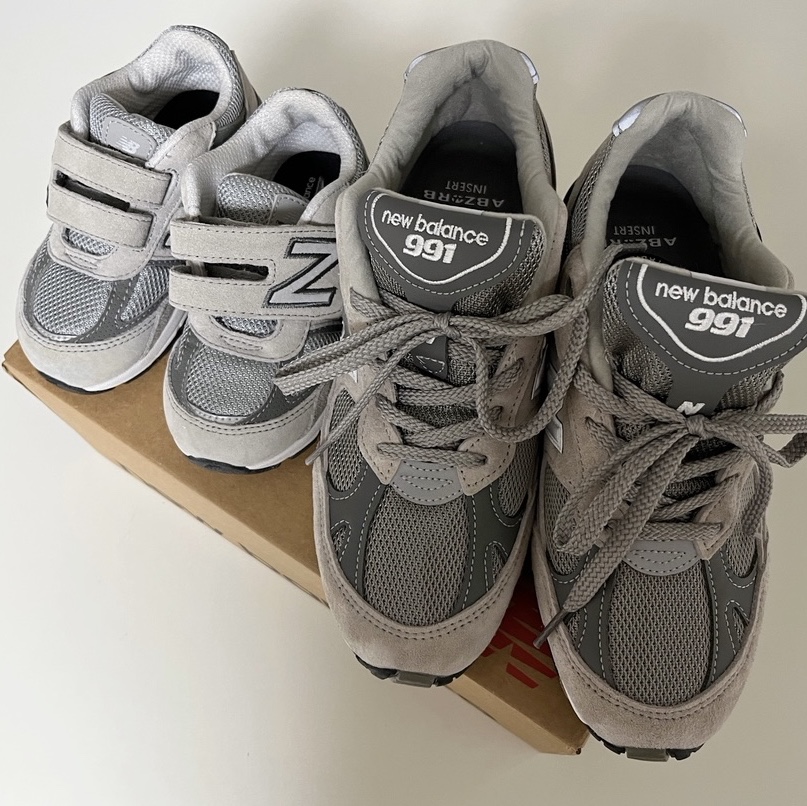 (W) New Balance 991 Made in UK Grey 착용 스타일