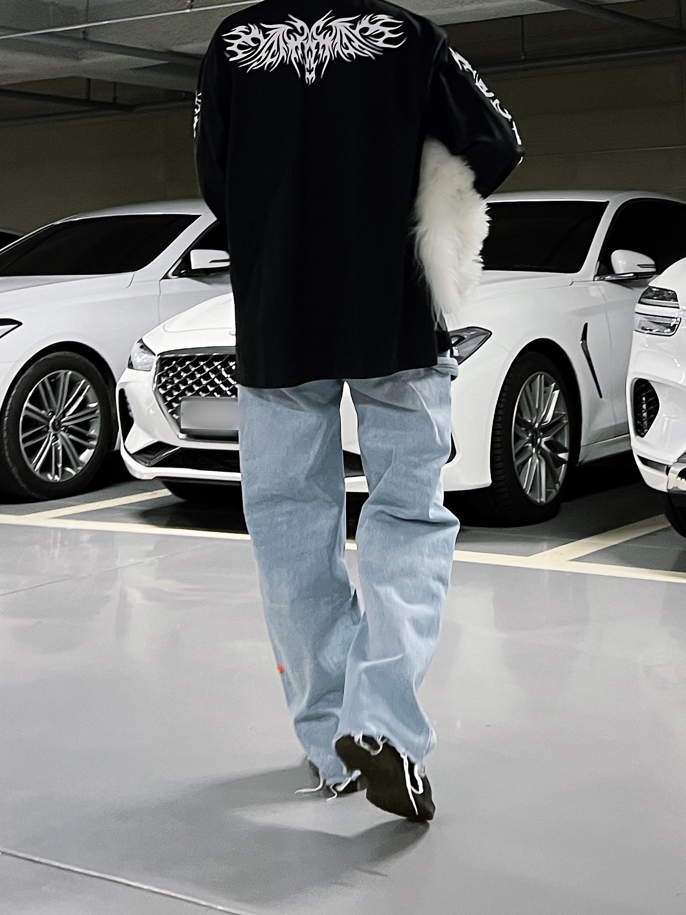 Levi's x Erl Stay Loose Jeans Indigo 착용 스타일 - 1
