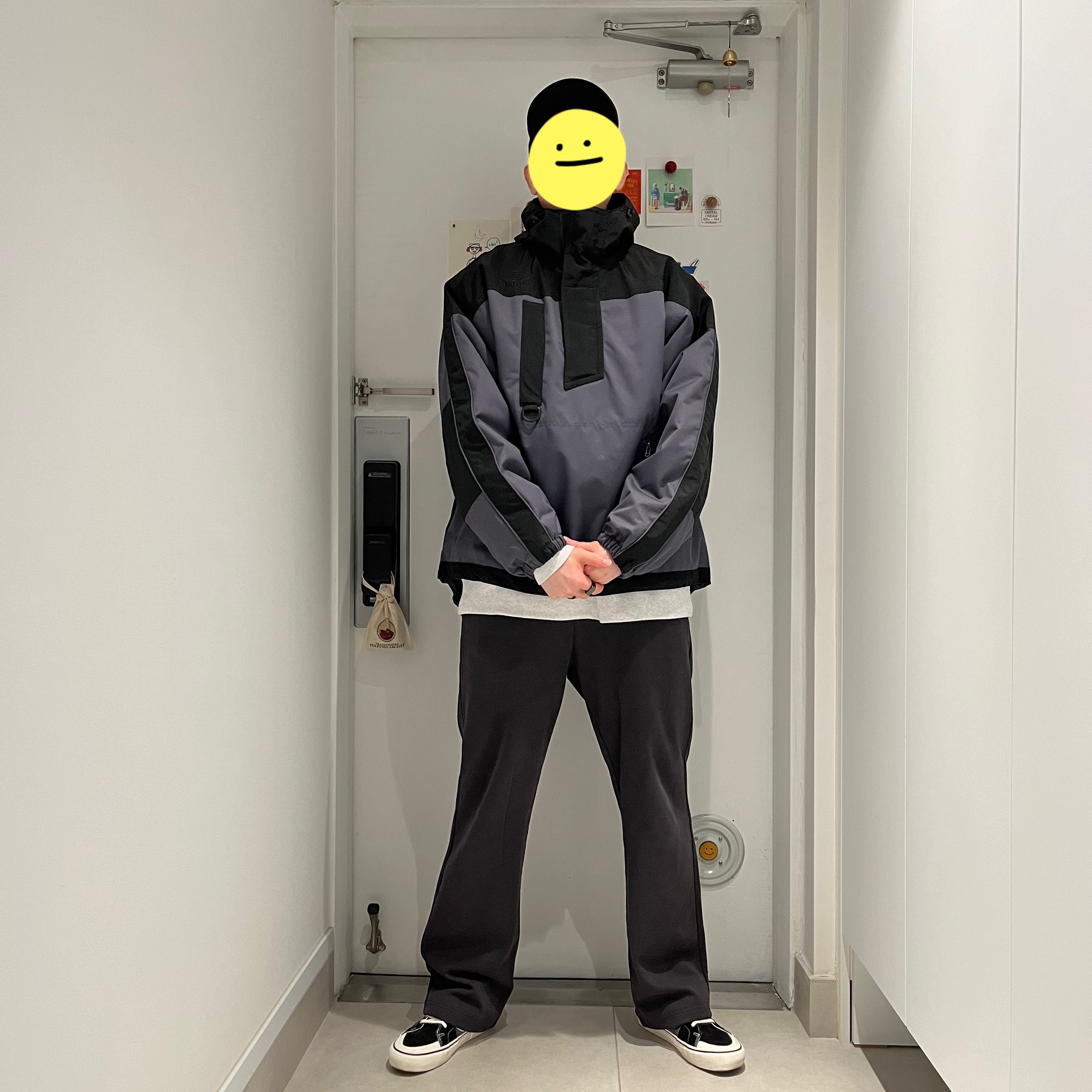 Supreme x Umbro Hooded Anorak Dark Purple - 23SS 착용 스타일 - 1