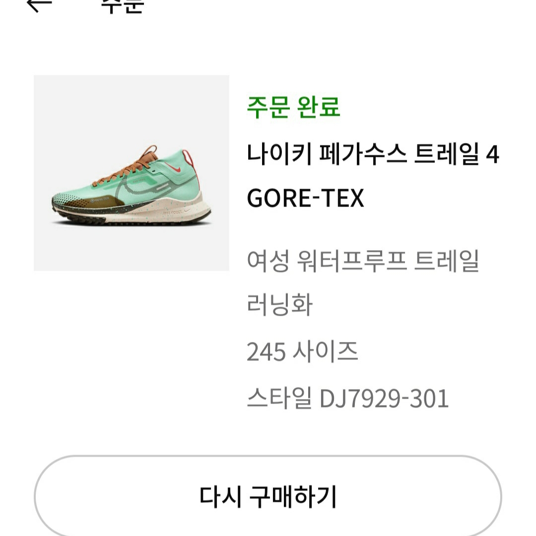 (W) Nike React Pegasus Trail 4 Gore-tex Emerald Rise Amber Brown 착용 스타일 - 2