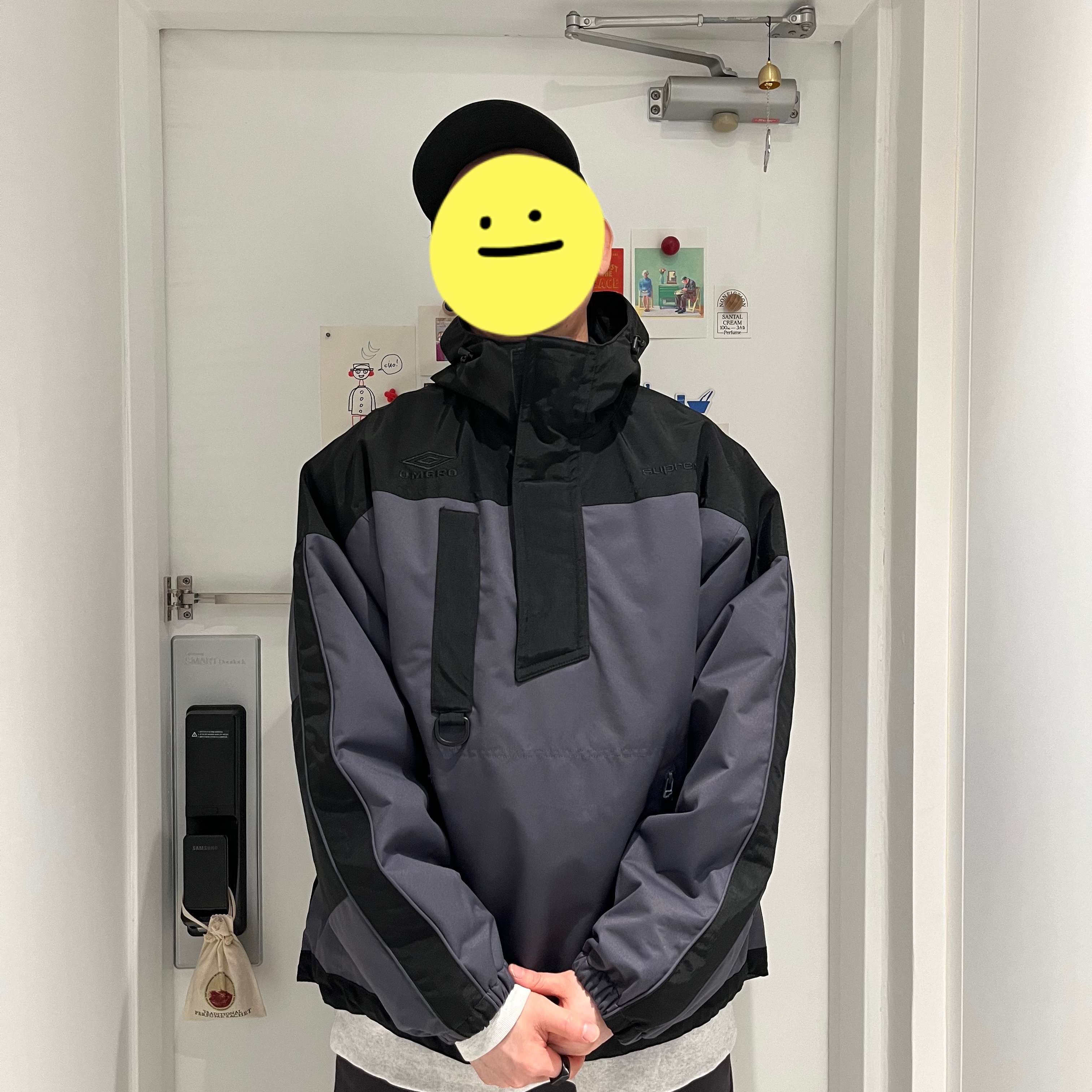 Supreme x Umbro Hooded Anorak Dark Purple - 23SS 착용 스타일 - 2