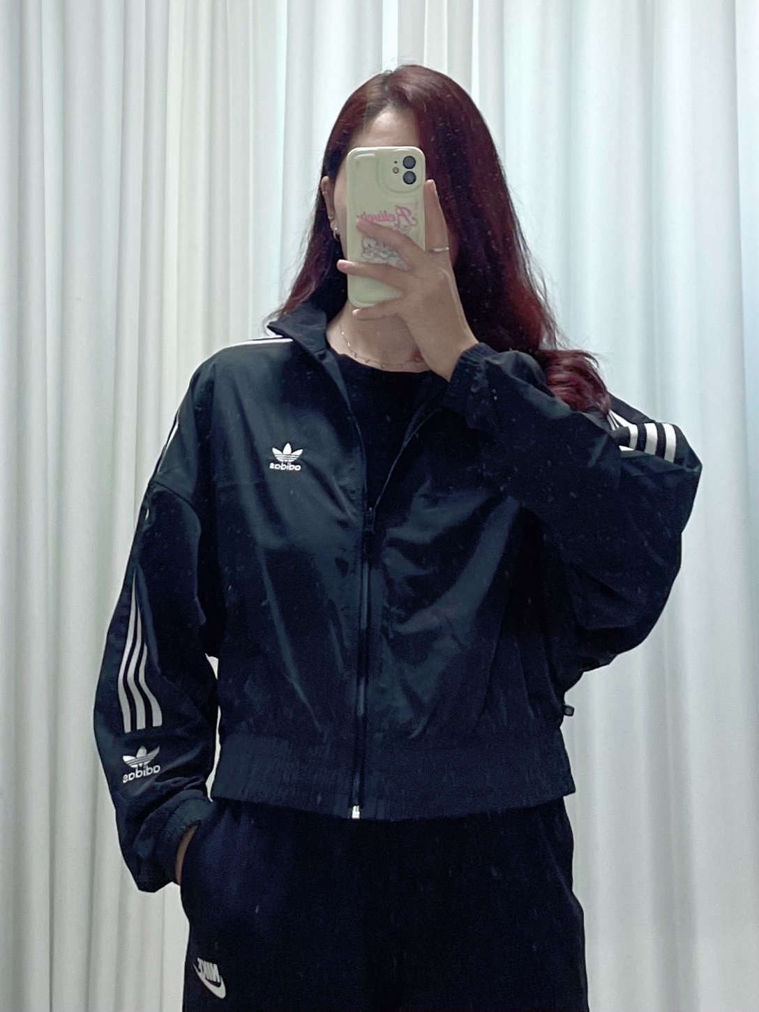 (W) Nike Club Fleece Pants Black - US/EU 착용 스타일 - 1