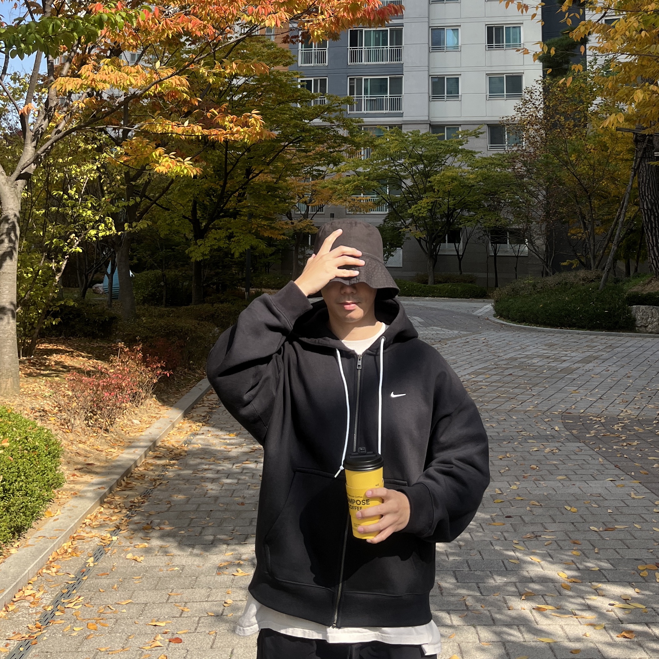 Nike NRG Solo Swoosh Full Zip Hoodie Black - Asia, Stussy Basic Stussy T-Shirt Black 2023 착용 스타일 - 2