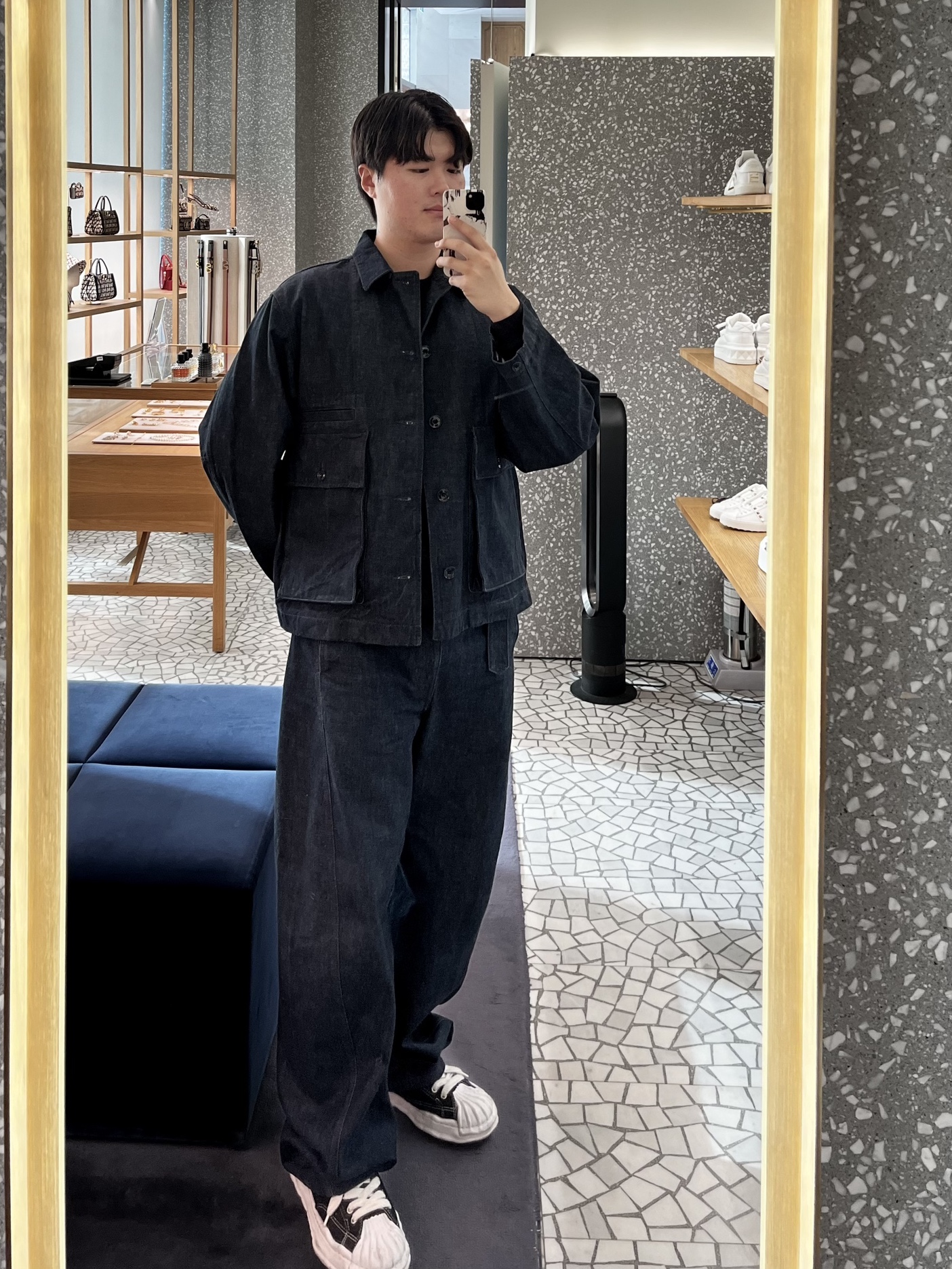 Maison Mihara Yasuhiro Blakey OG Sole Canvas Low-top Sneakers Black, Maison Mihara Yasuhiro Blakey OG Sole Canvas Low-top Sneakers Black White 착용 스타일