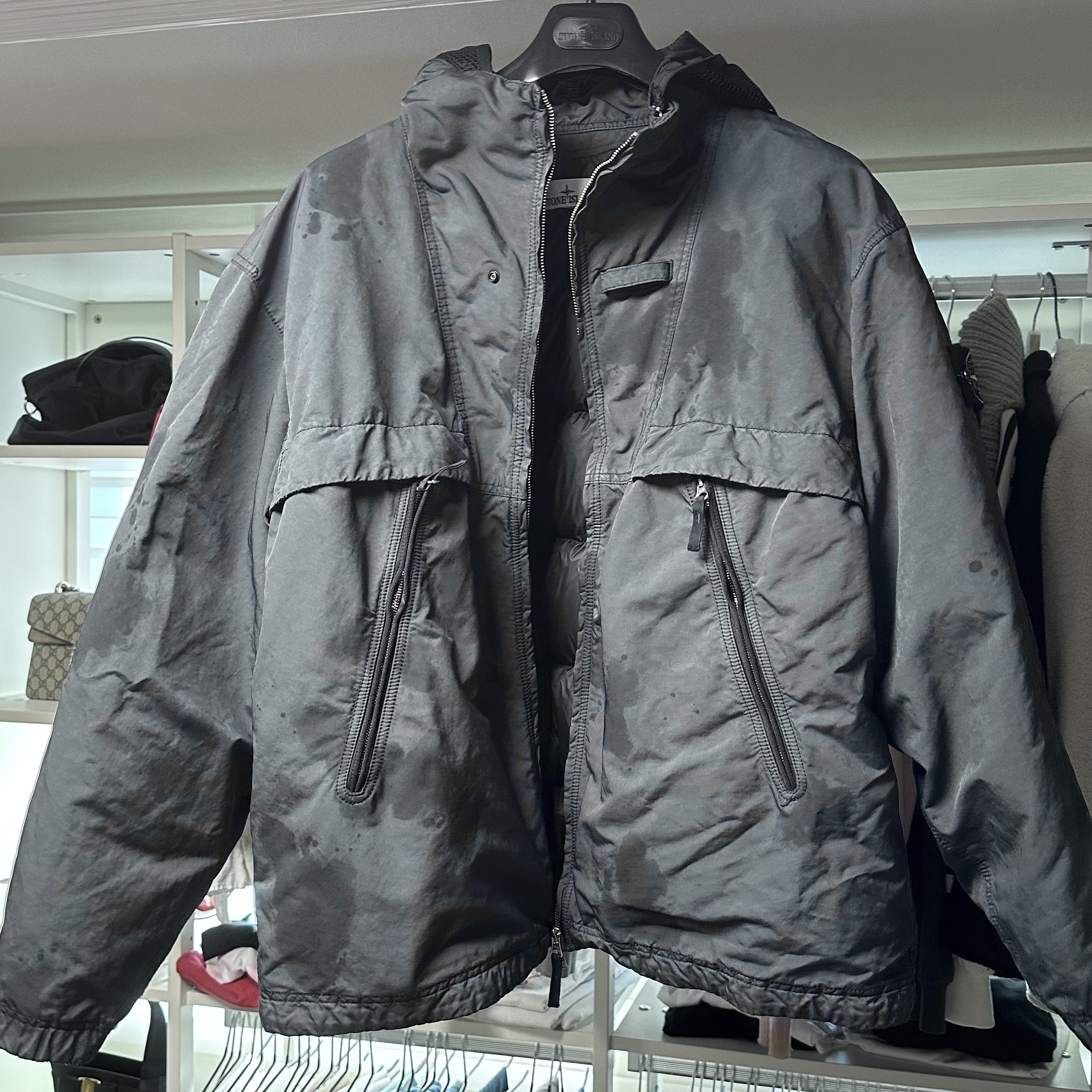 Stone Island 435E1 Hand Colouring on David-TC Down Lead - 23FW 착용 스타일