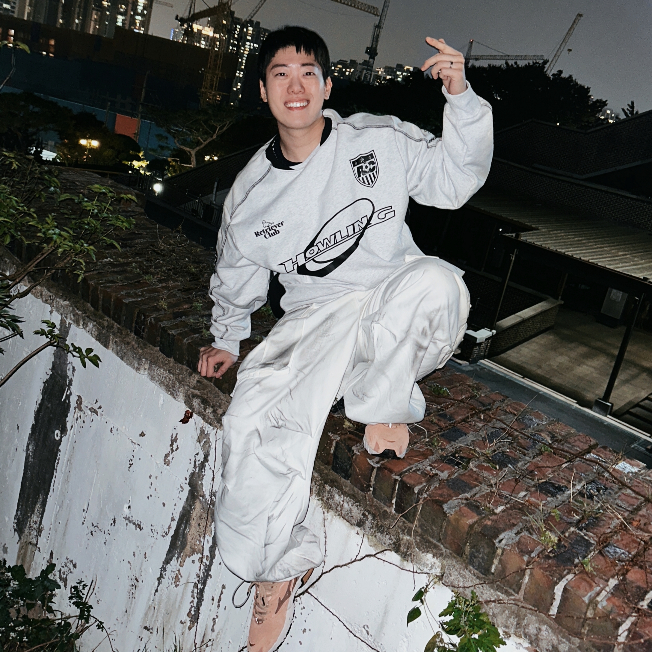 Nos Couleurs 01 Cargo Pants Dirty Washing 착용 스타일 - 1