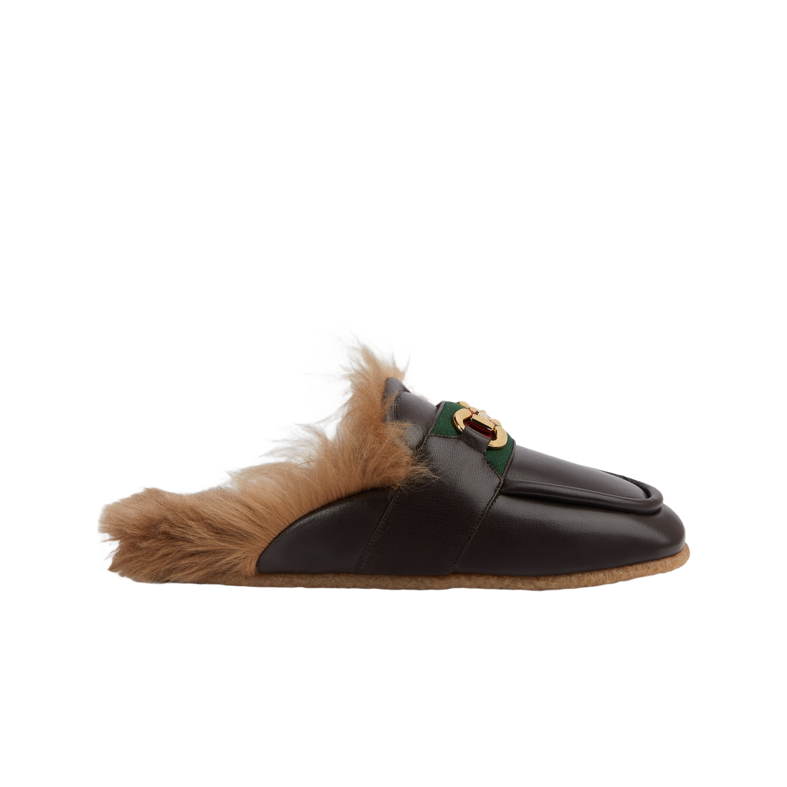 760778-AACON-2145 Gucci Slipper with Horsebit Dark Brown Leather