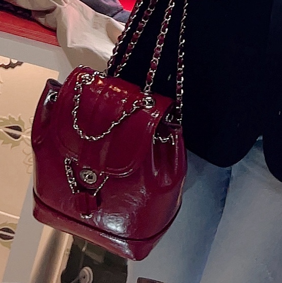 Cardinal Red Hawoo-A Bag Burgundy 착용 스타일
