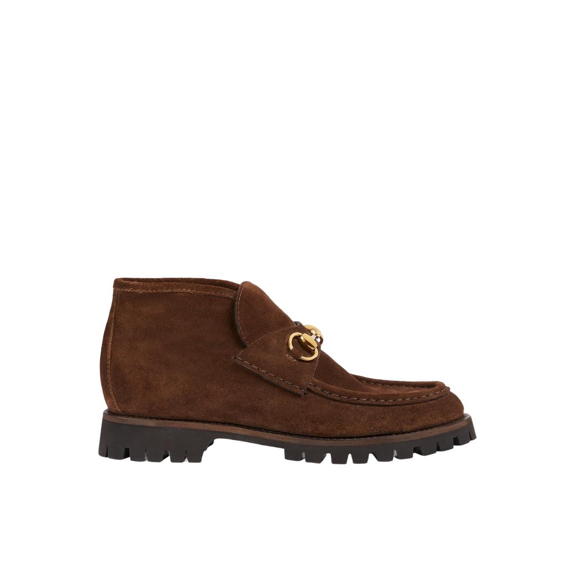 (W) 구찌 홀스빗 앵클 부츠 브라운 스웨이드((W) Gucci Horsebit Ankle Boot Brown Suede) - 1