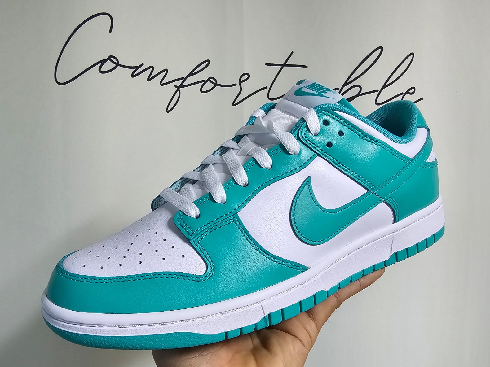 Nike Dunk Low White Clear Jade 착용 스타일