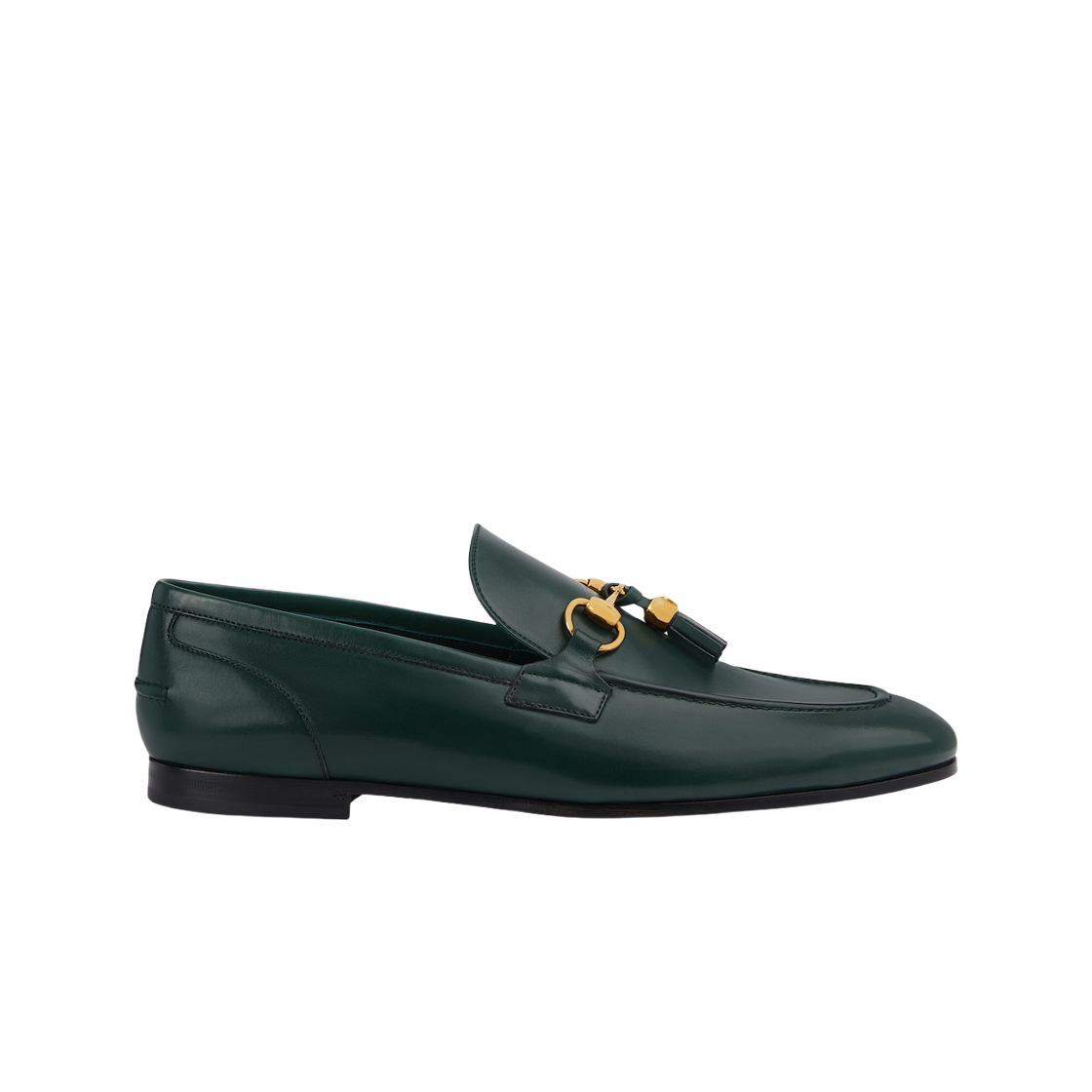 Gucci Jordaan Loafer Green Leather 상세 이미지 1